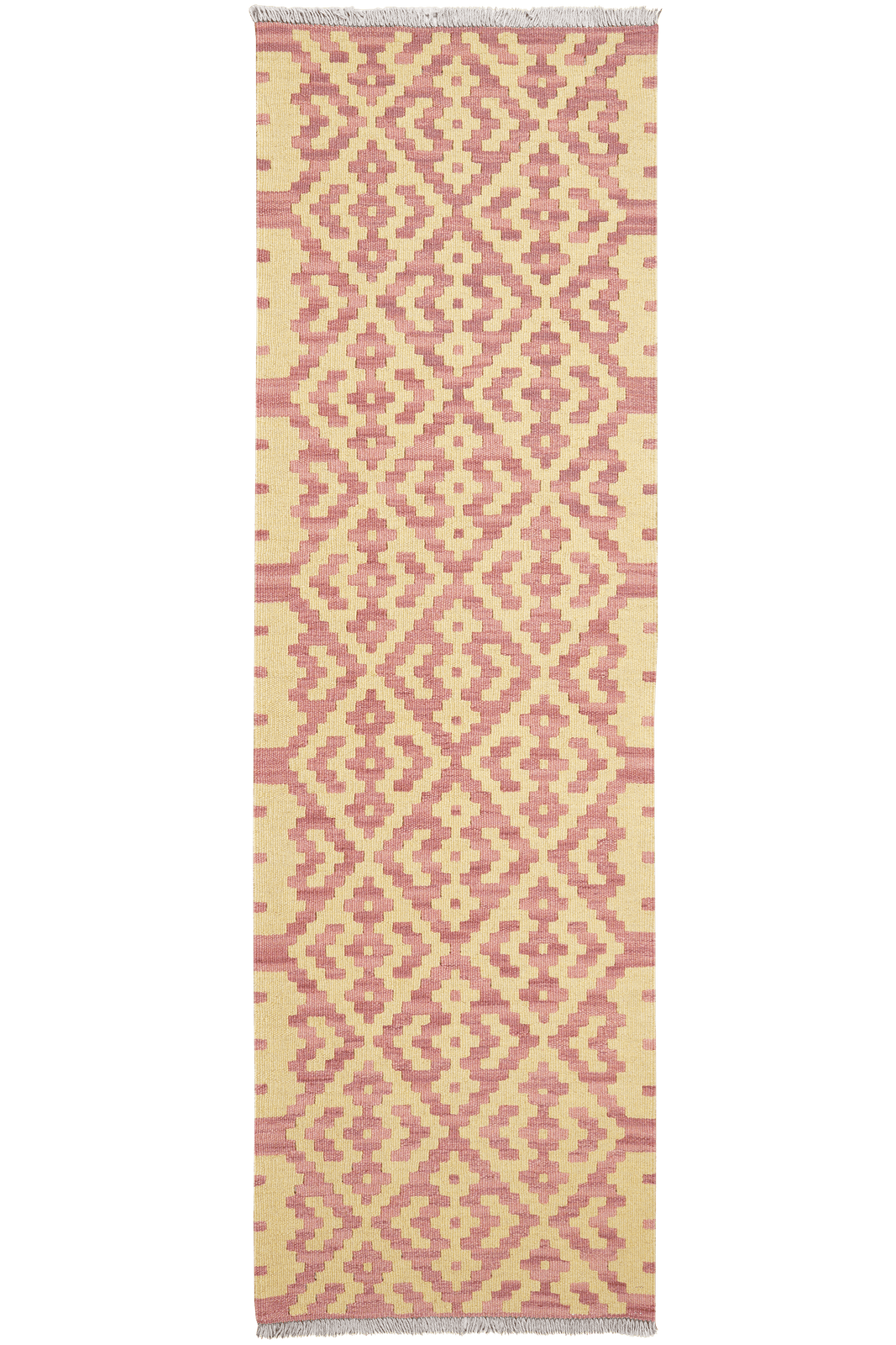Kelim Gashgai — Handmade, 61x197 cm, Beige, 100% Virgin Wool | Main view