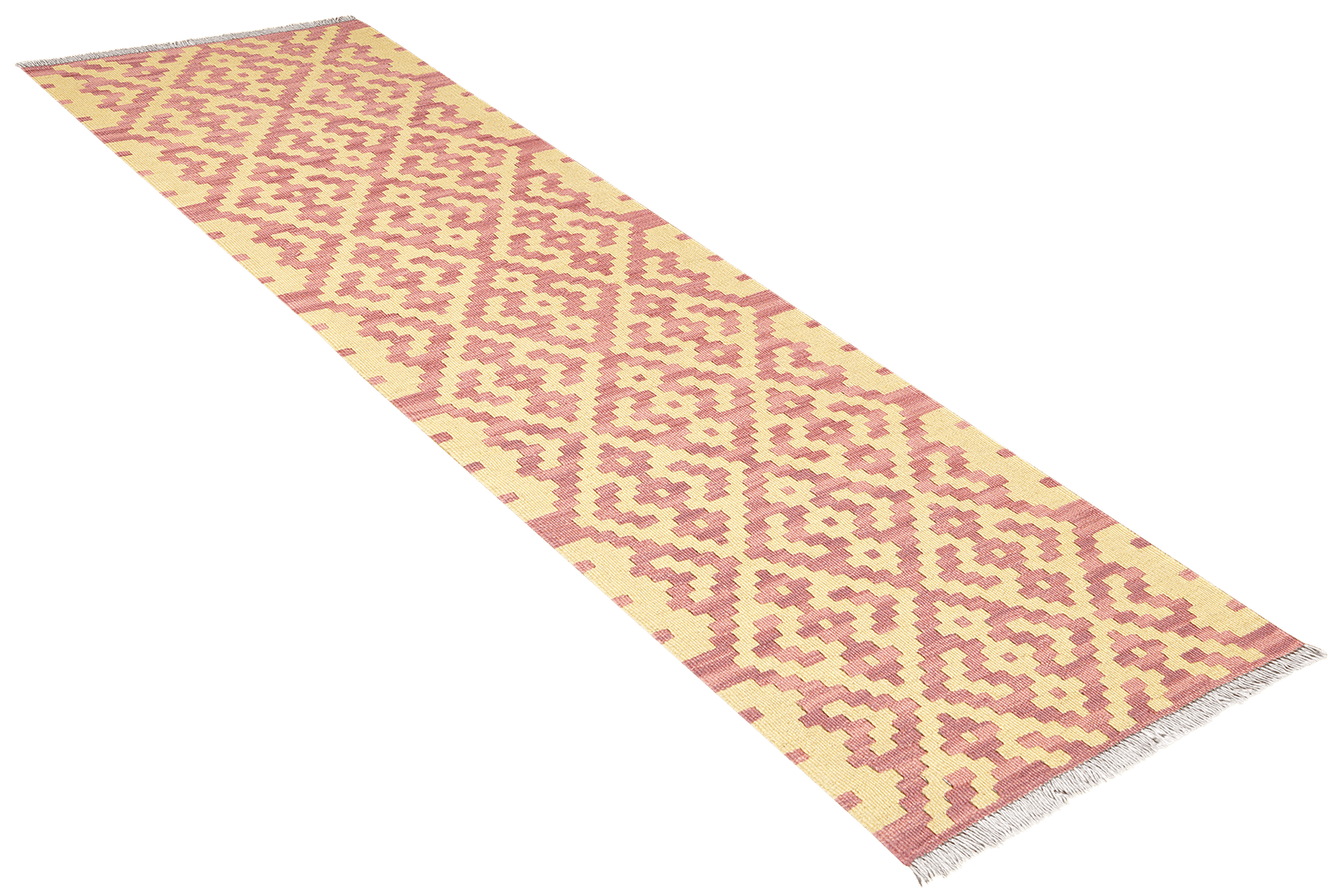 Kelim Gashgai — Handmade, 61x197 cm, Beige, 100% Virgin Wool | View 4