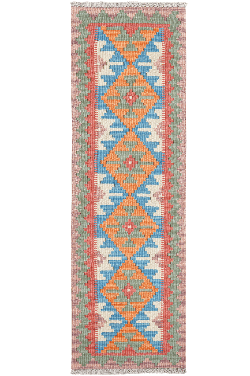 Kelim Gashgai — Handmade, 58x183 cm, Multicolor, 100% Virgin Wool | Main view