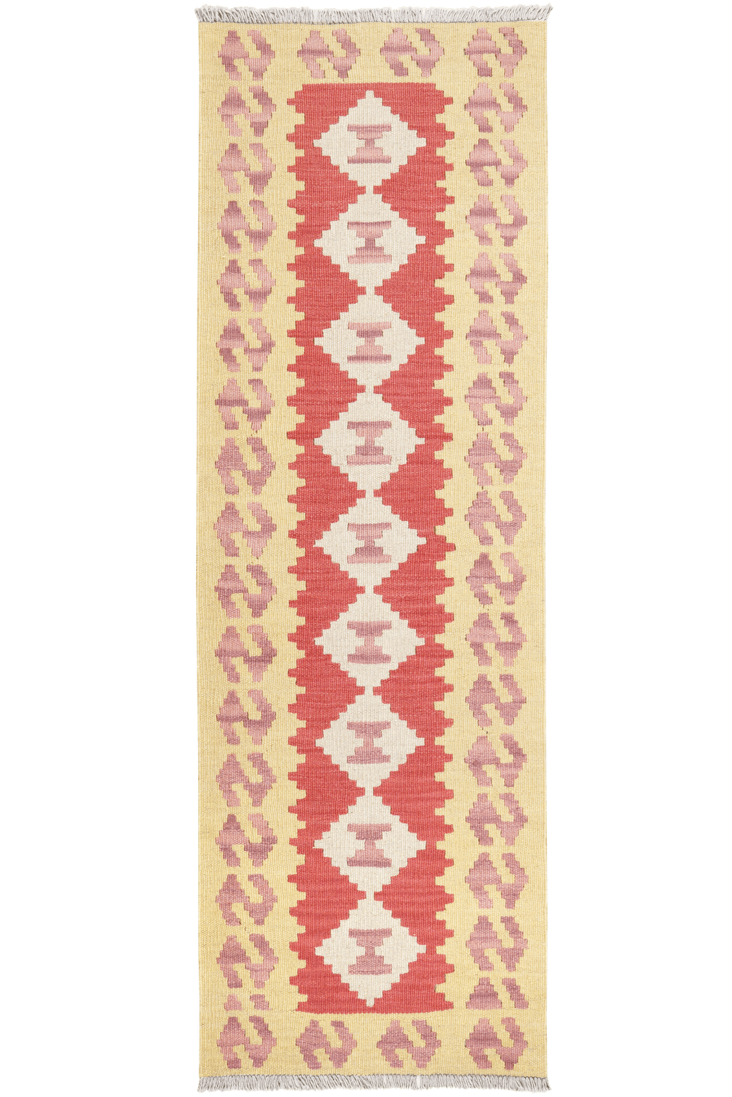 Kelim Gashgai — Handmade, 62x191 cm, Red, 100% Virgin Wool | Main view
