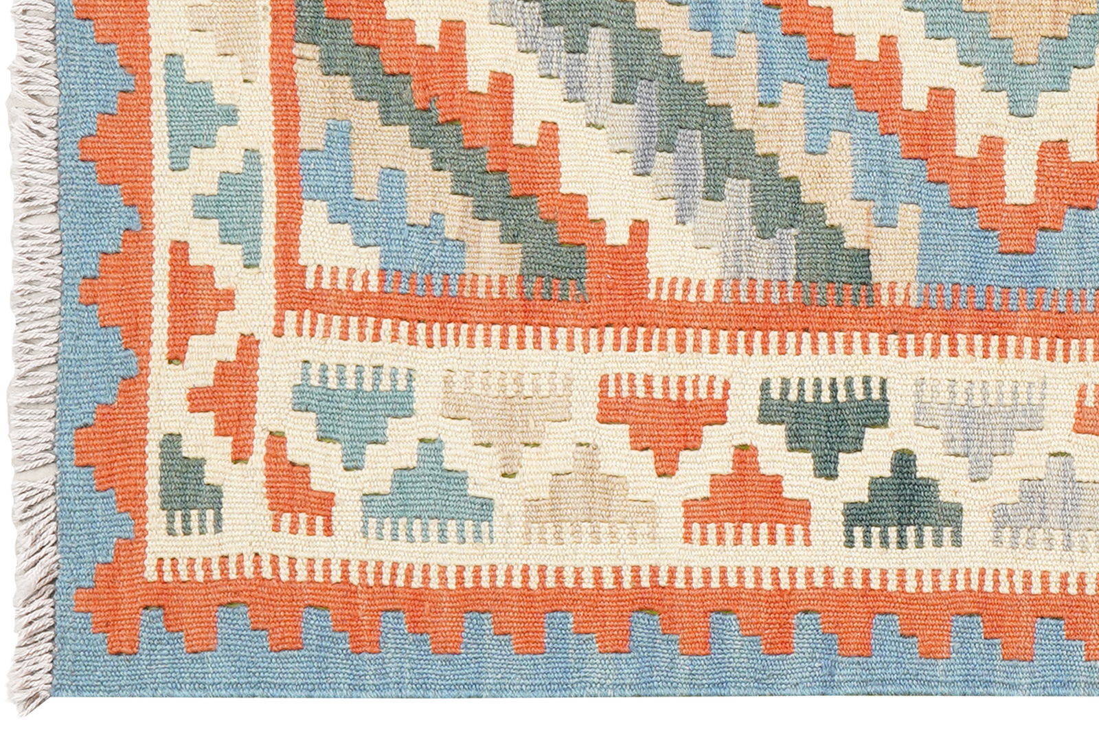 Kelim Gashgai — Handgefertigt, 123x81 cm, Beige, 100% Virgin Wool | View 4