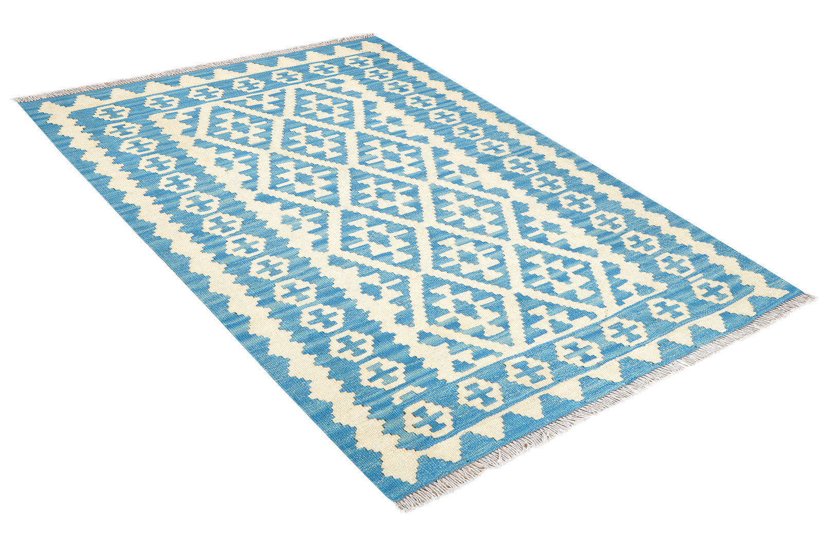 Kelim Gashgai — Handgefertigt, 147x111 cm, Beige, 100% Virgin Wool | View 5