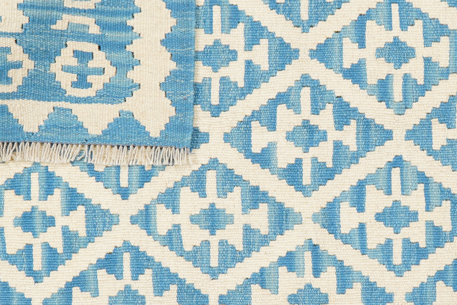 Kelim Gashgai — Handgefertigt, 147x111 cm, Beige, 100% Virgin Wool | View 7