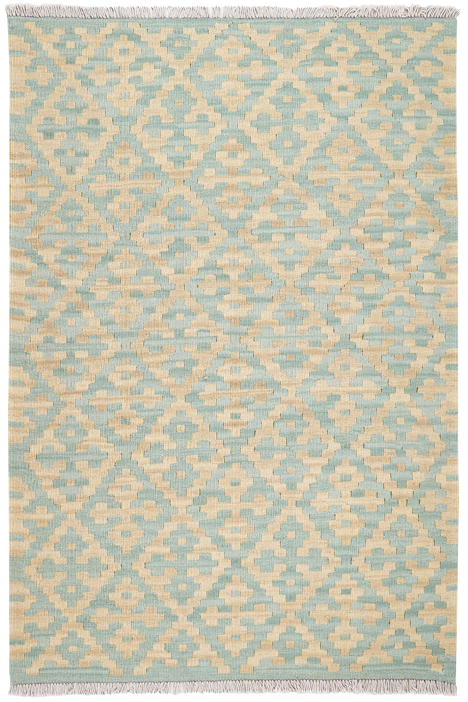 Kelim Gashgai — Handgefertigt, 150x100 cm, Beige, 100% Virgin Wool | Main view