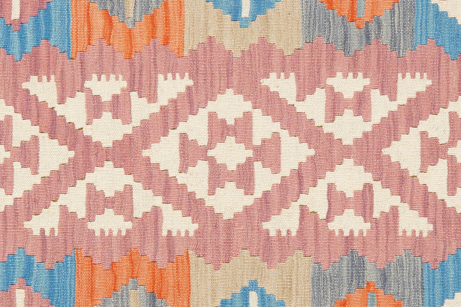 Kelim Gashgai — Handmade, 105x154 cm, Pink, 100% Virgin Wool | View 5