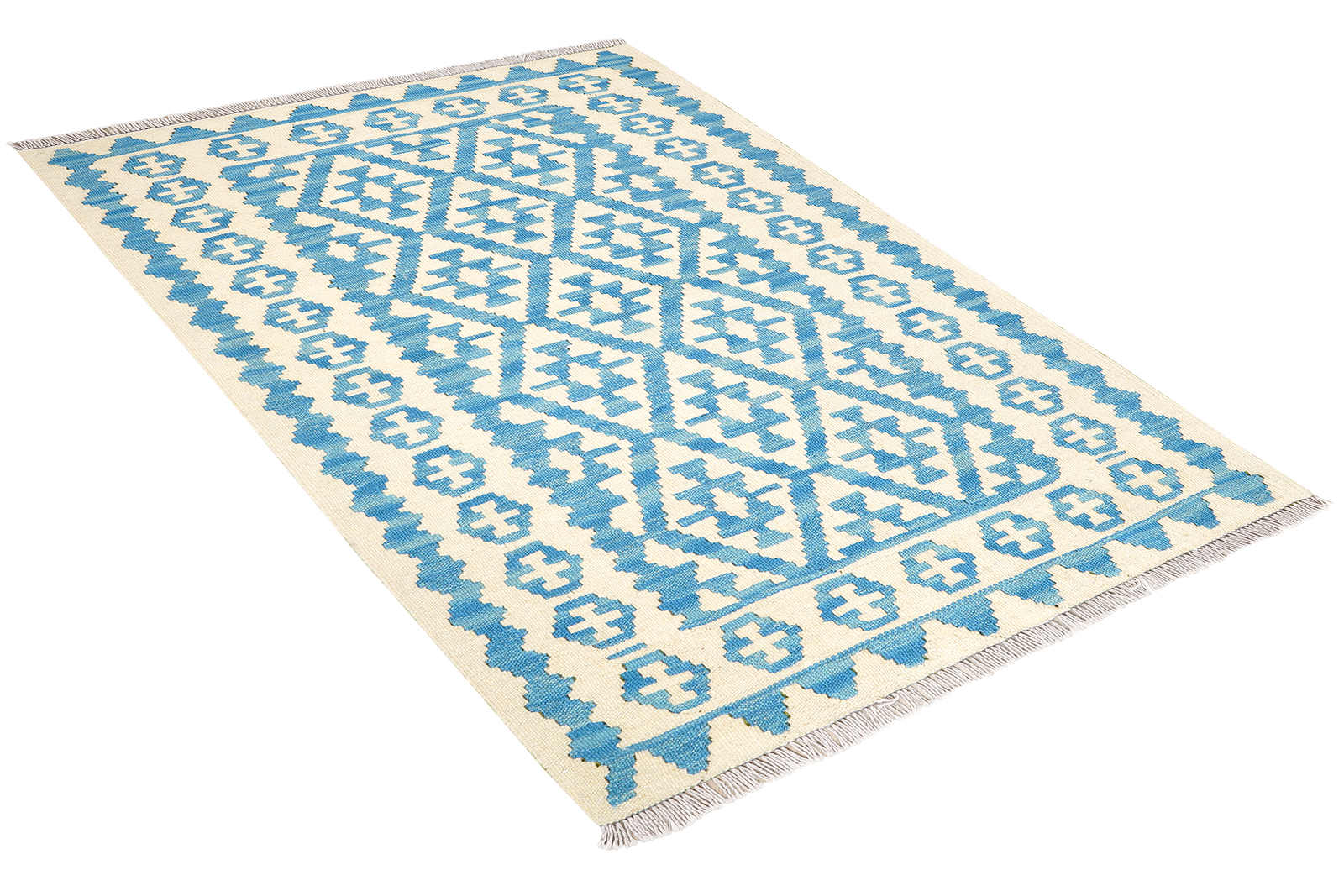 Kelim Gashgai — Handgefertigt, 145x109 cm, Beige, 100% Virgin Wool | View 5