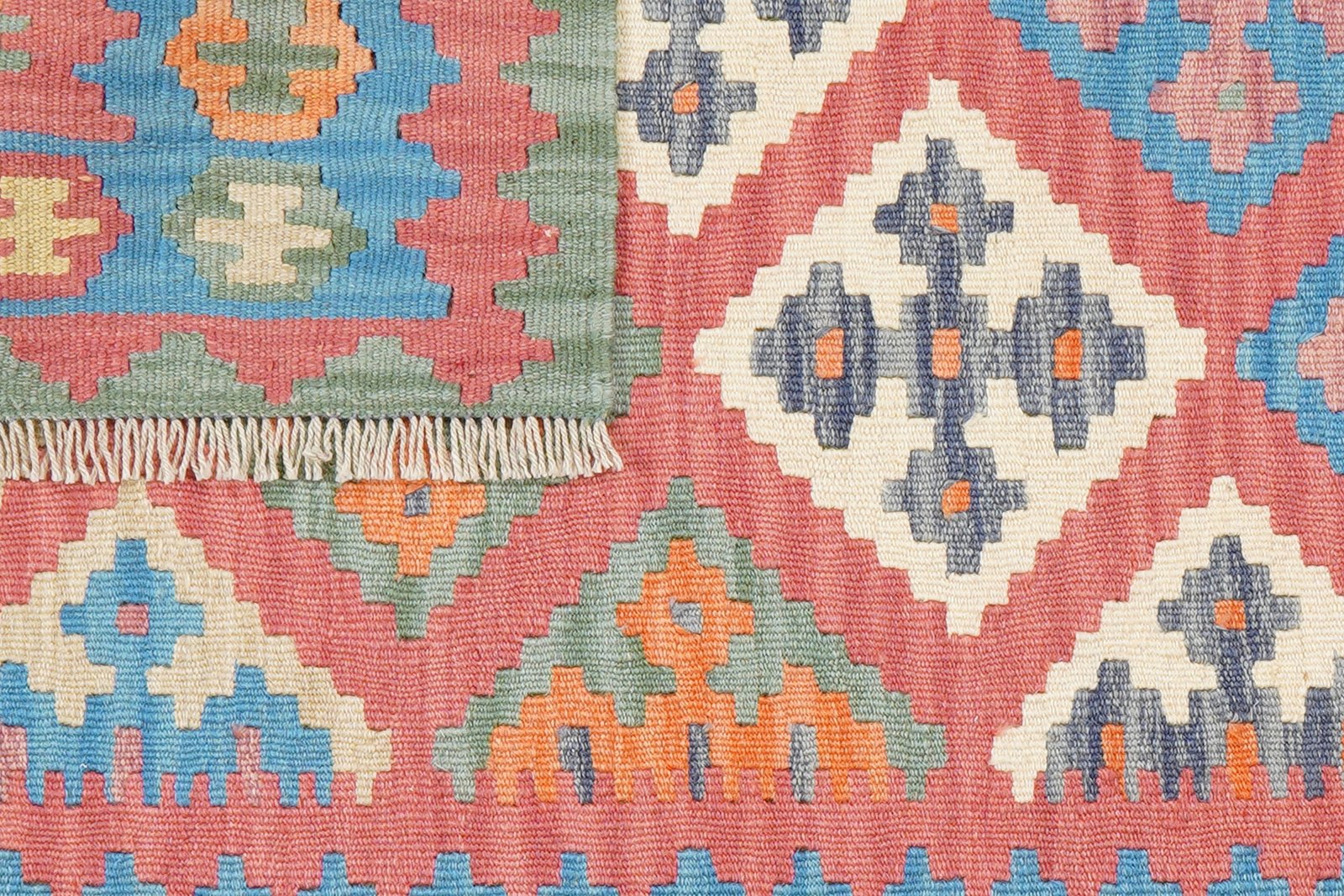 Kelim Gashgai — Handmade, 101x155 cm, Red, 100% Virgin Wool | View 6