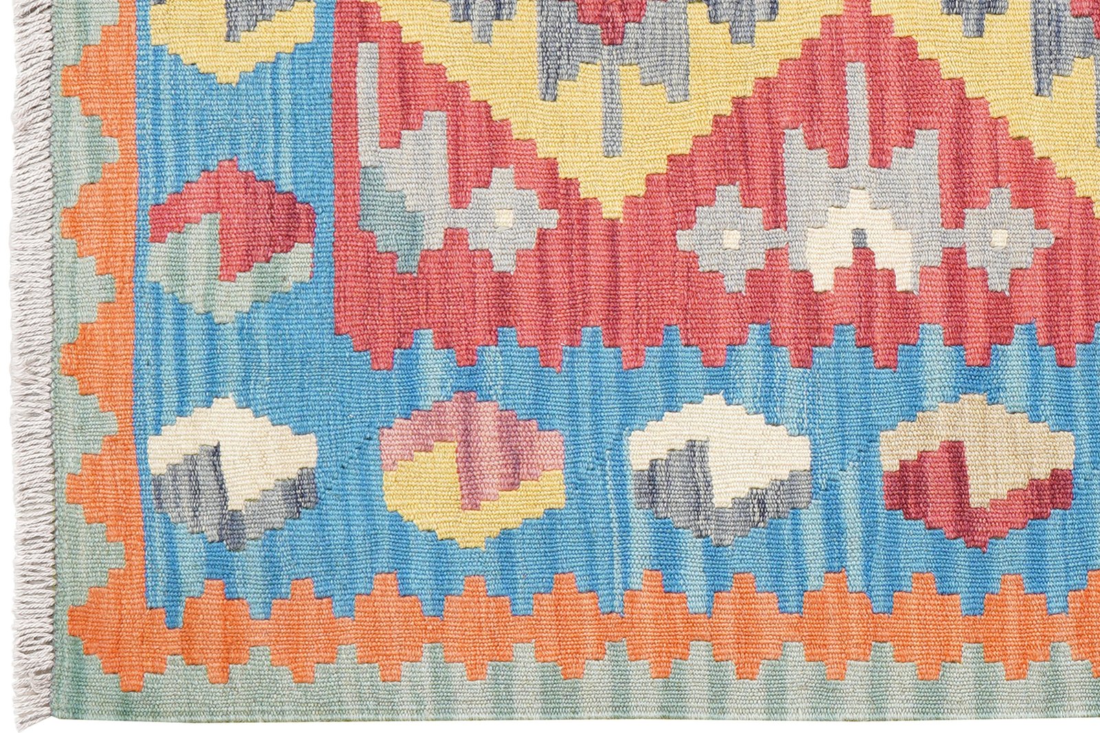 Kelim Gashgai — Handmade, 104x148 cm, Multicolor, 100% Virgin Wool | View 3