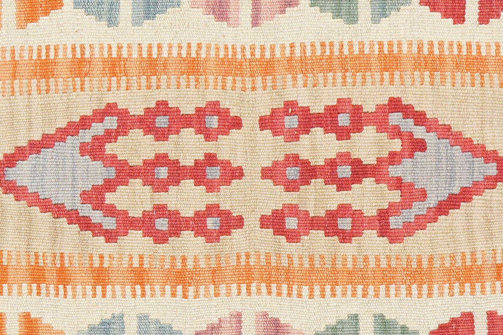 Kelim Gashgai — Handmade, 63x244 cm, Beige, 100% Virgin Wool | View 5