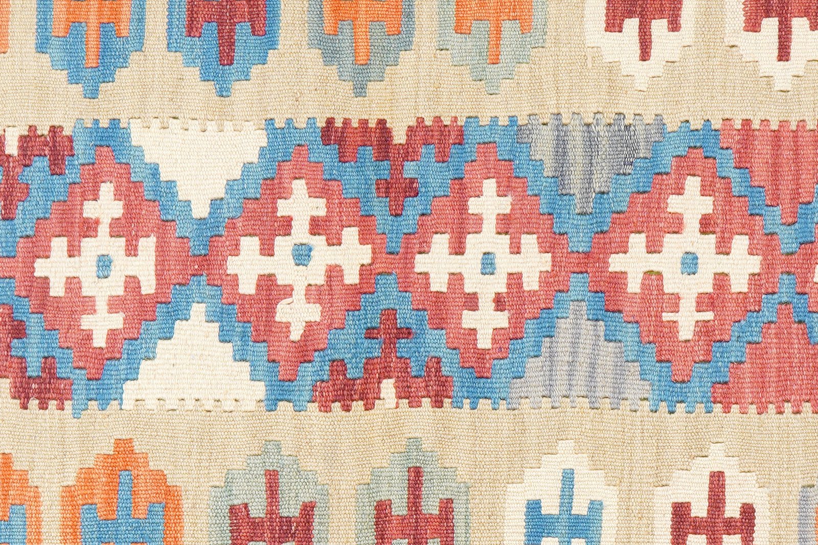 Kelim Gashgai — Handmade, 84x240 cm, Blue, 100% Virgin Wool | View 5