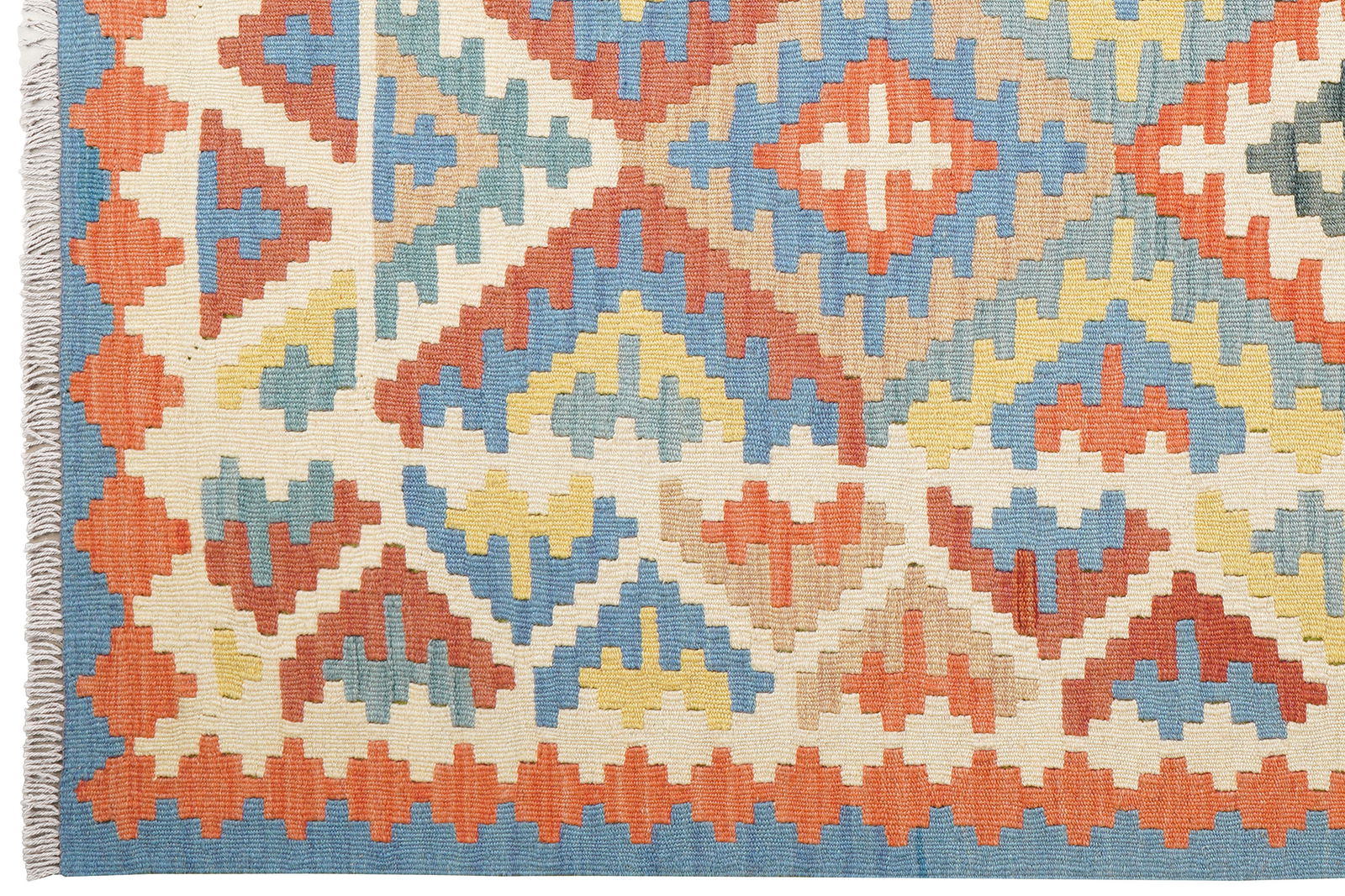 Kelim Gashgai — Handgefertigt, 192x151 cm, Beige, 100% Virgin Wool | View 4