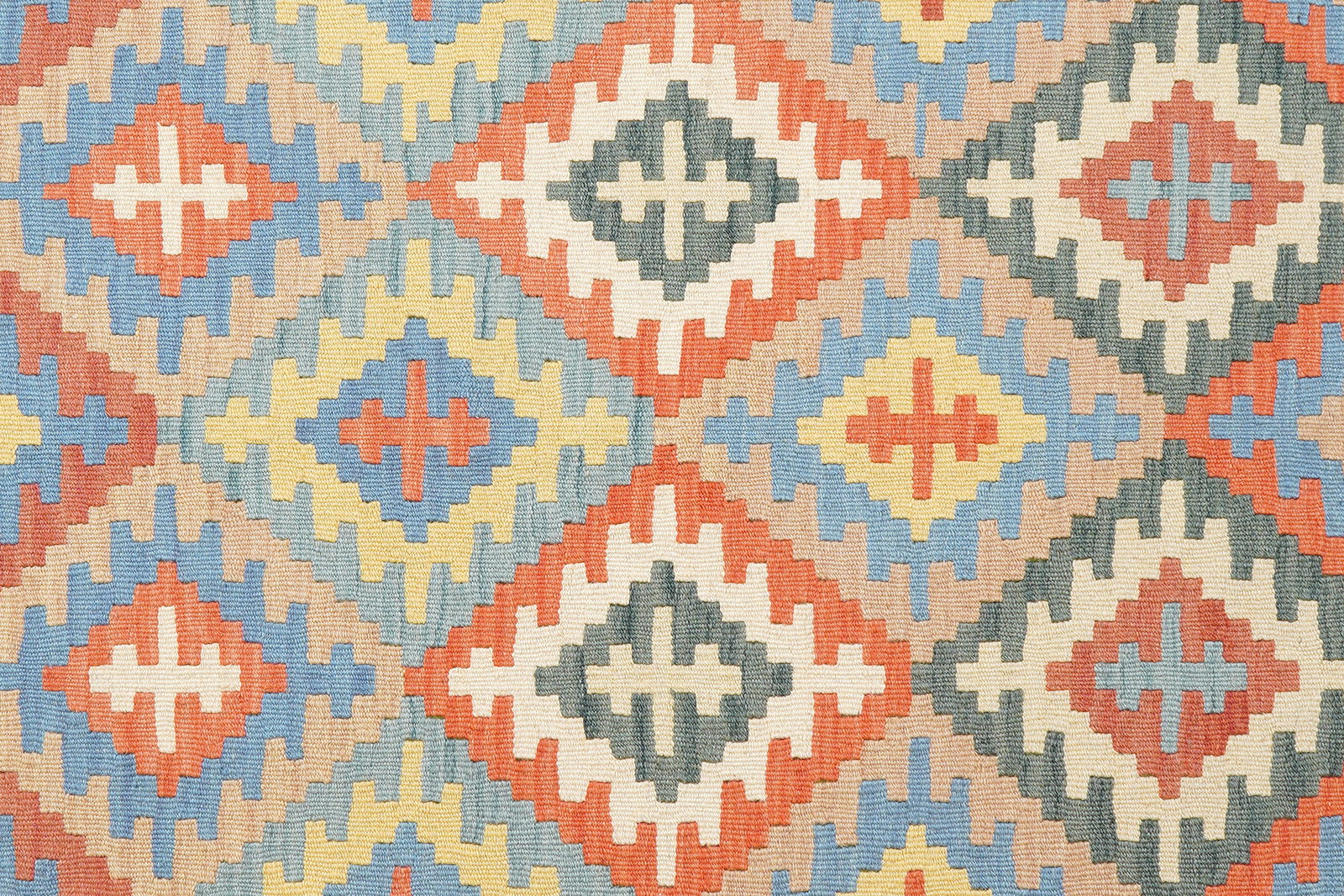 Kelim Gashgai — Handgefertigt, 192x151 cm, Beige, 100% Virgin Wool | View 6