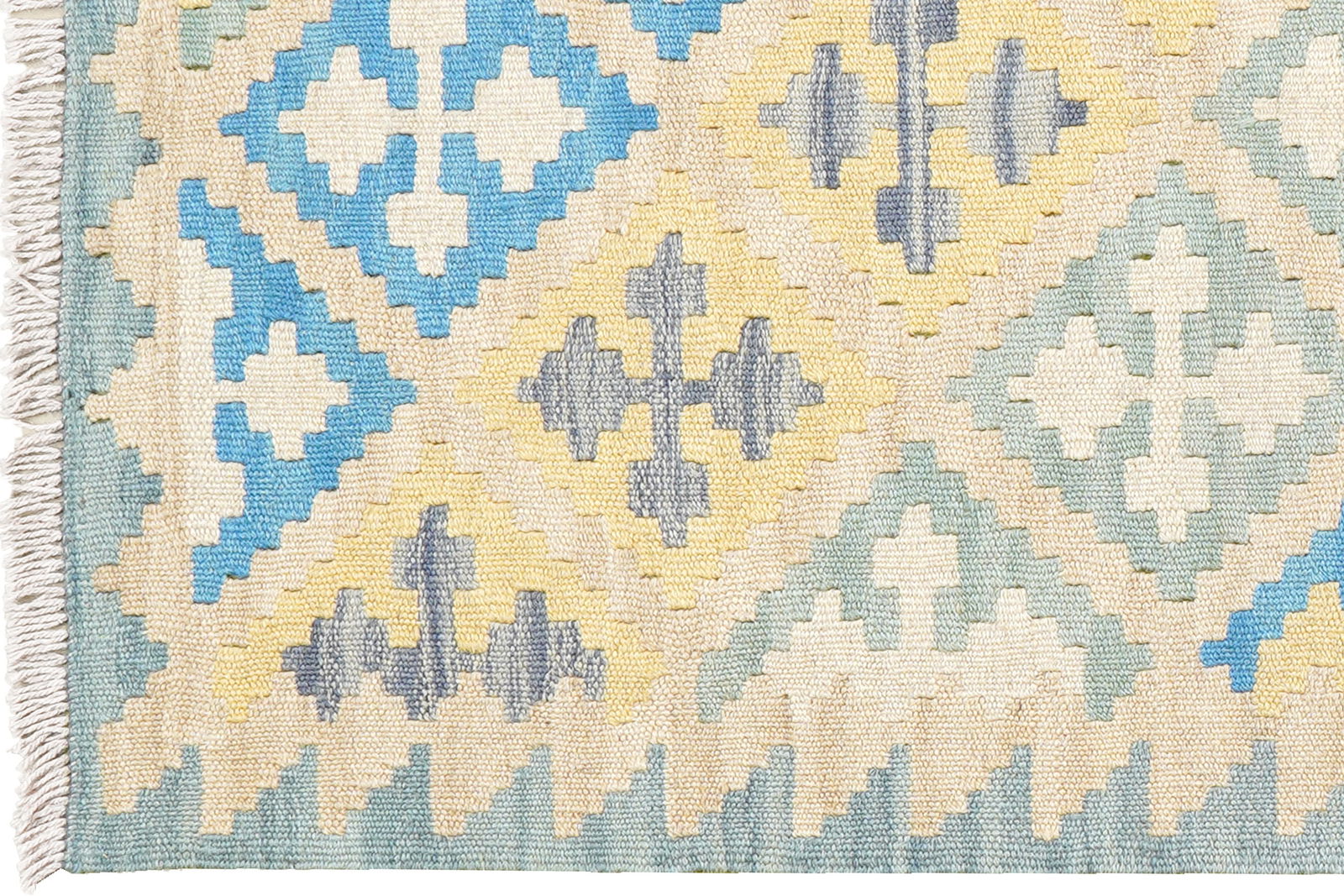 Kelim Gashgai — Handgefertigt, 115x82 cm, Beige, 100% Virgin Wool | View 4