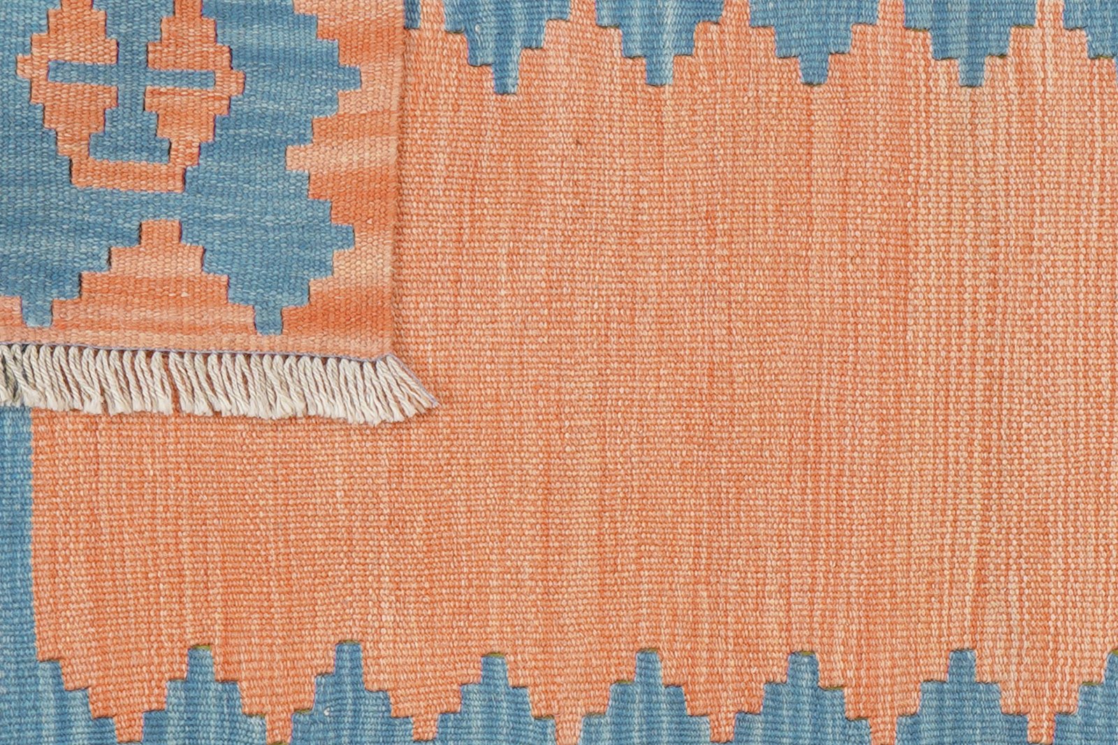 Kelim Gashgai — Handmade, 84x126 cm, Orange, 100% Virgin Wool | View 6