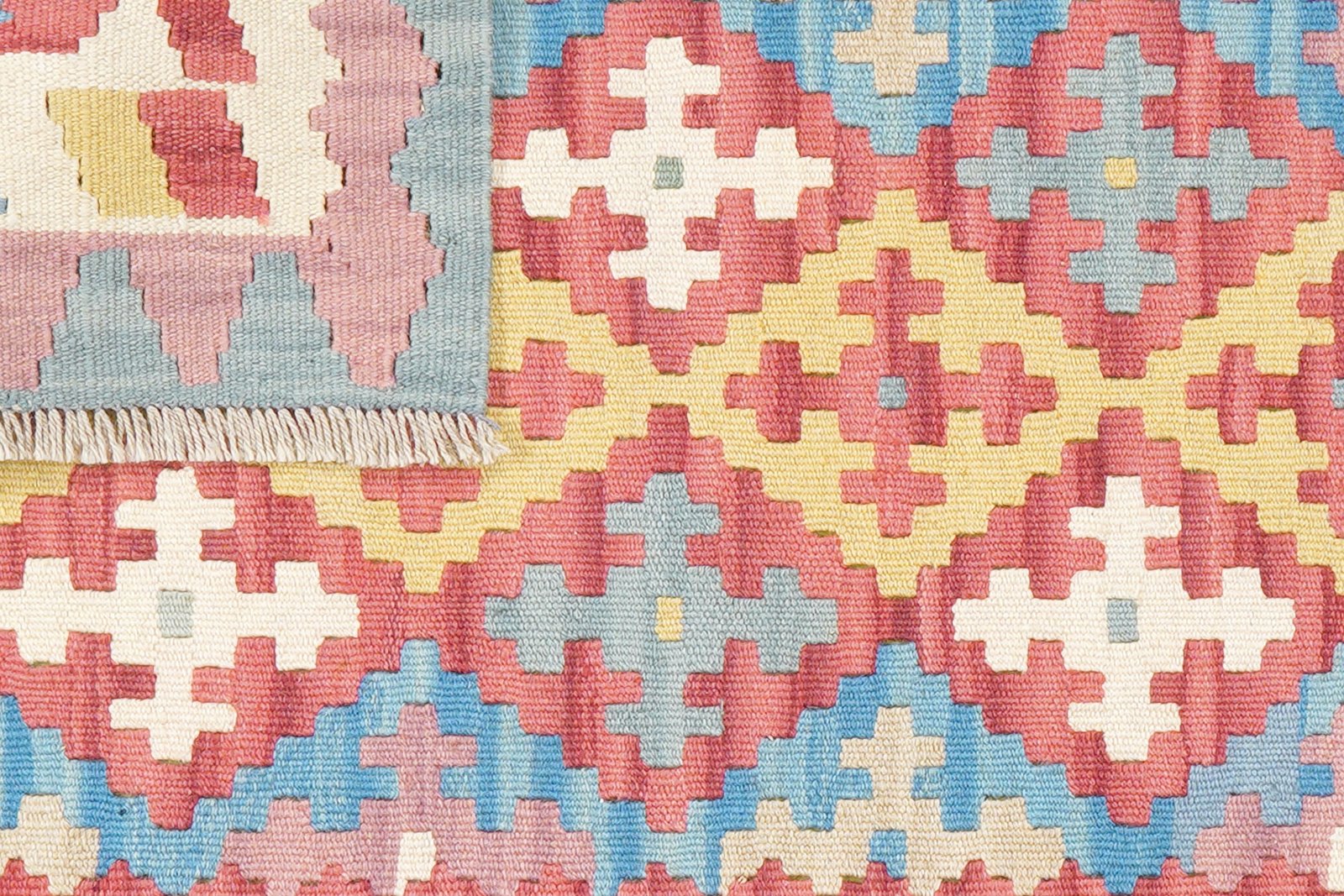 Kelim Gashgai — Handmade, 85x119 cm, Red, 100% Virgin Wool | View 6