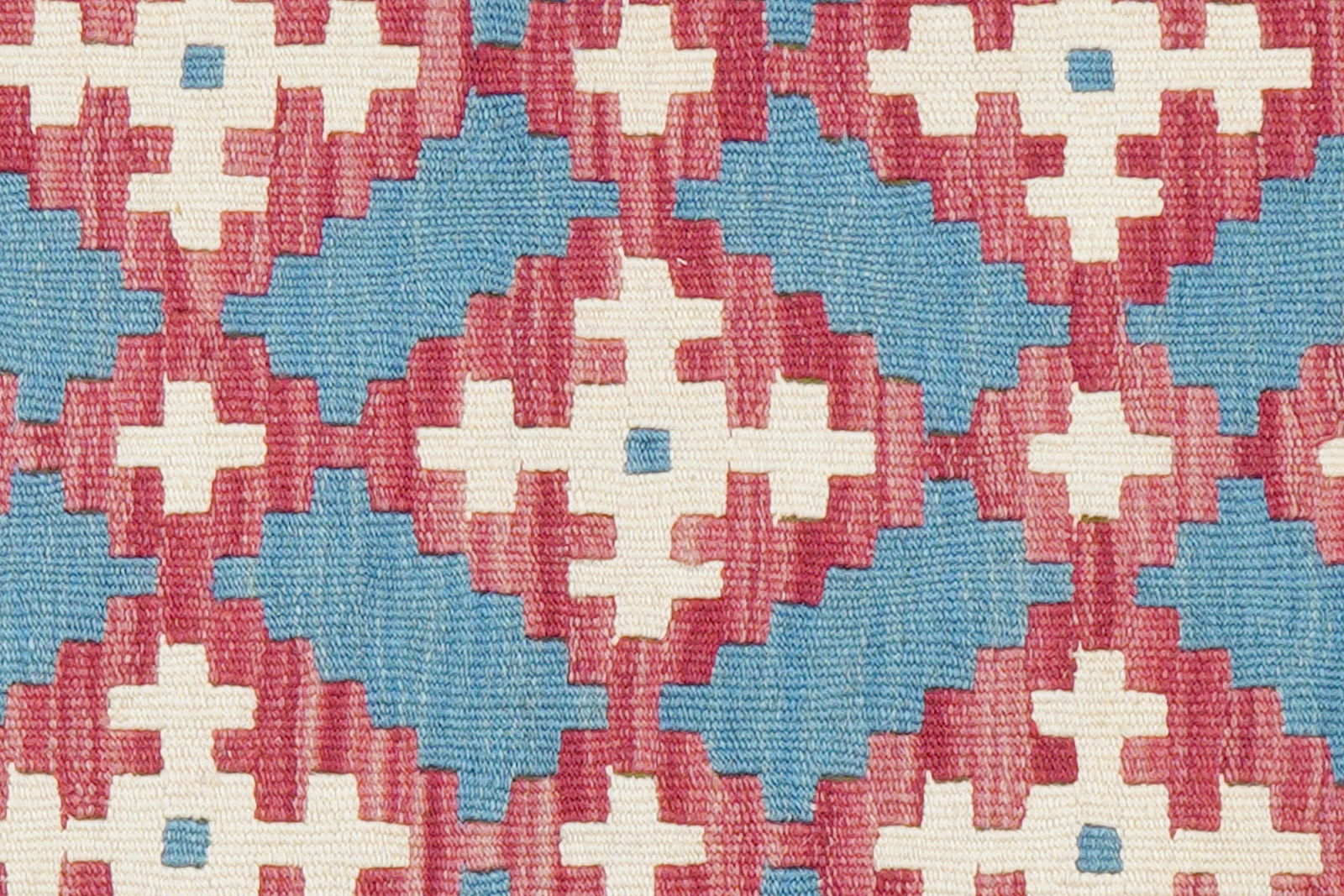 Kelim Gashgai — Handgefertigt, 122x85 cm, Blau, 100% Virgin Wool | View 6