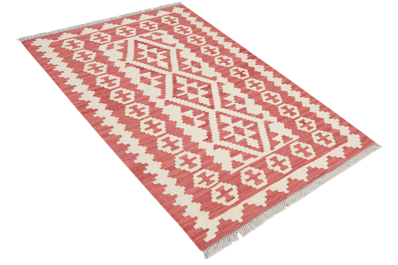 Kelim Gashgai — Handgefertigt, 124x84 cm, Beige, 100% Virgin Wool | View 5