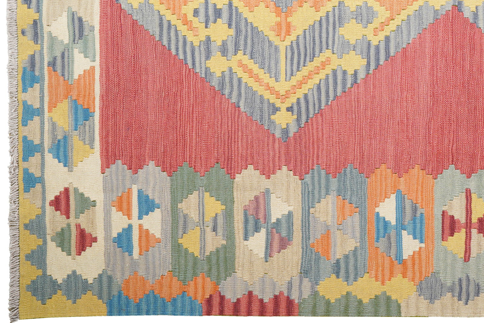 Kelim Gashgai — Handgefertigt, 242x174 cm, Bunt, 100% Virgin Wool | View 4