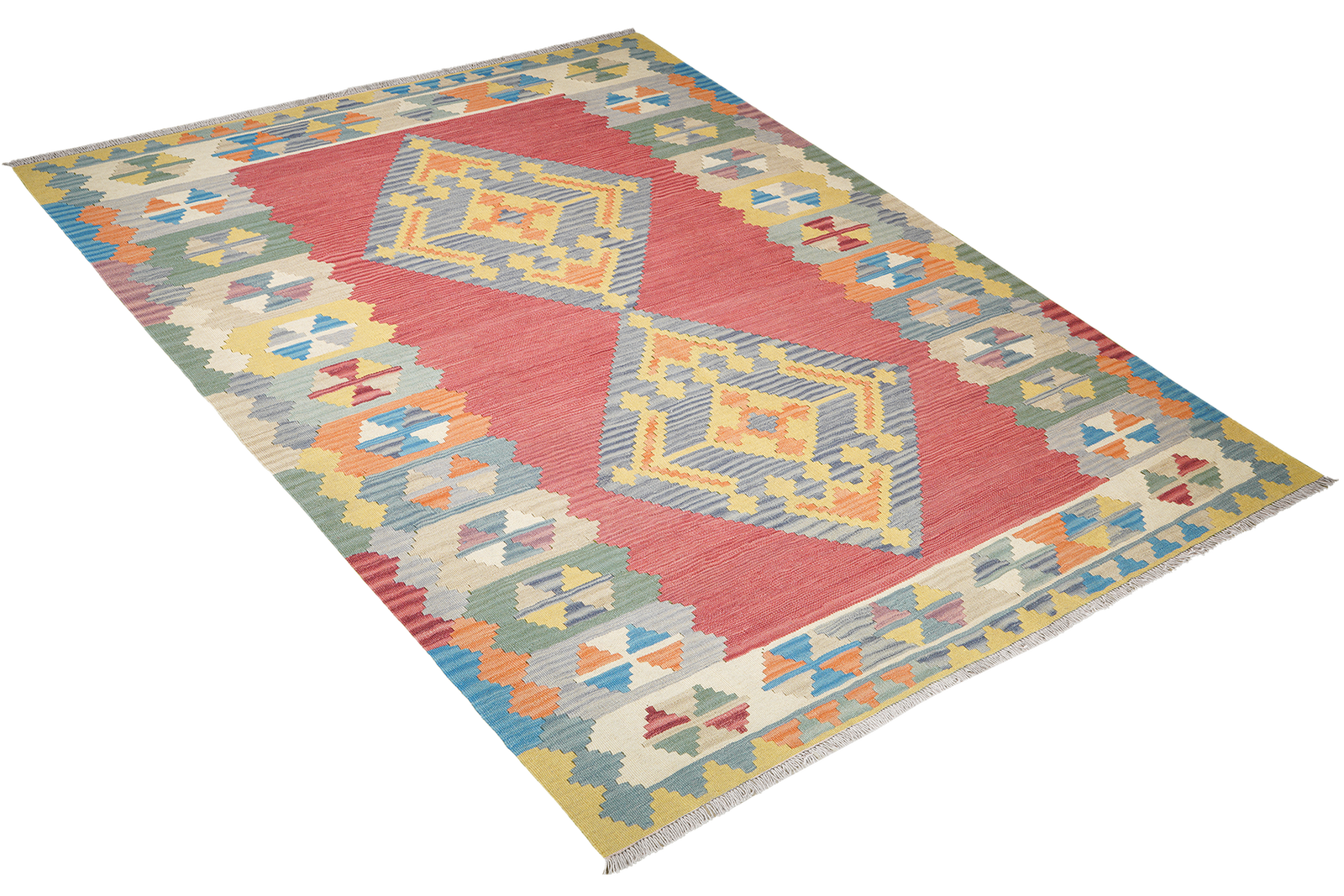 Kelim Gashgai — Handgefertigt, 242x174 cm, Bunt, 100% Virgin Wool | View 5