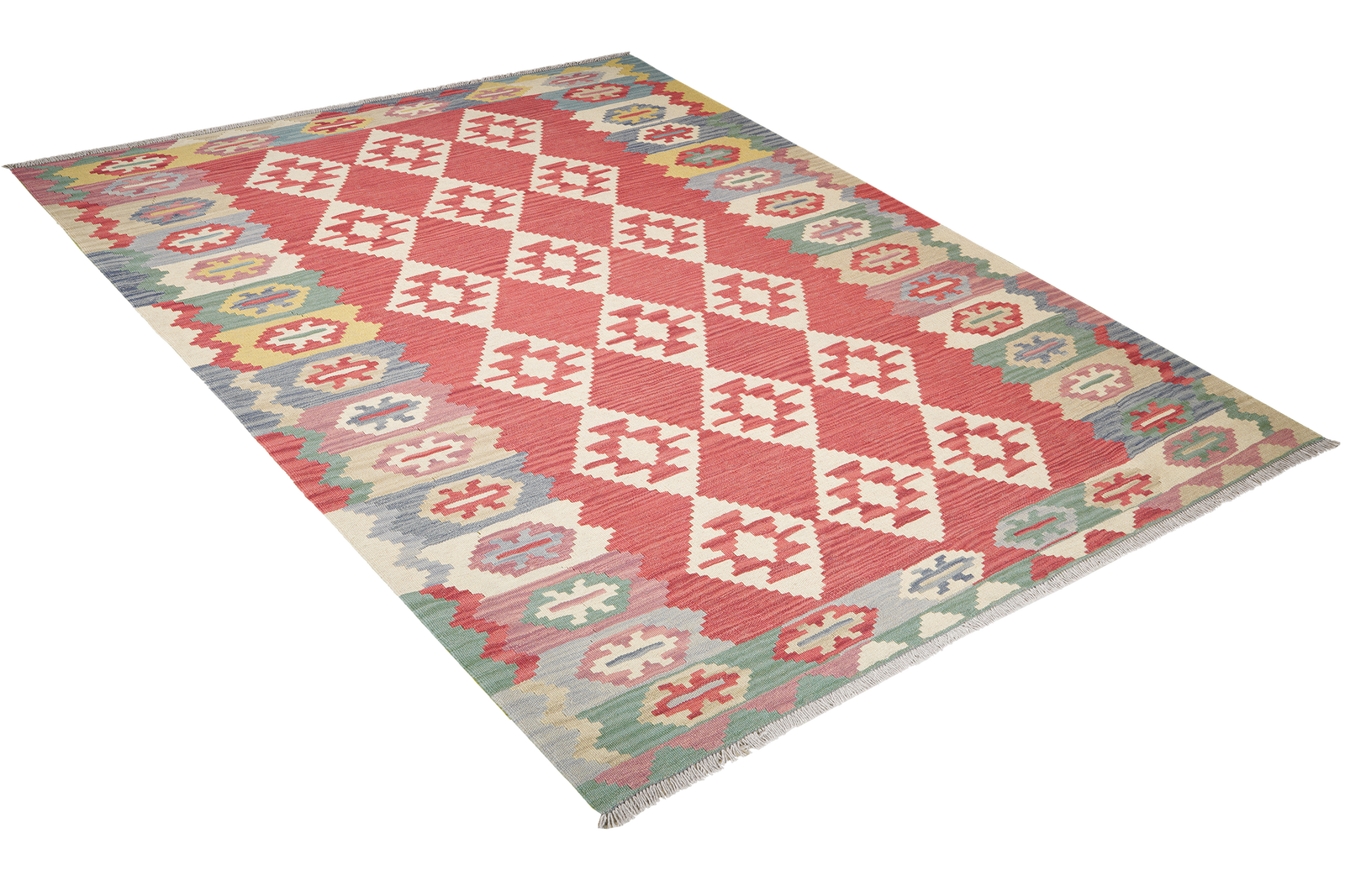 Kelim Gashgai — Handgefertigt, 238x180 cm, Bunt, 100% Virgin Wool | View 5