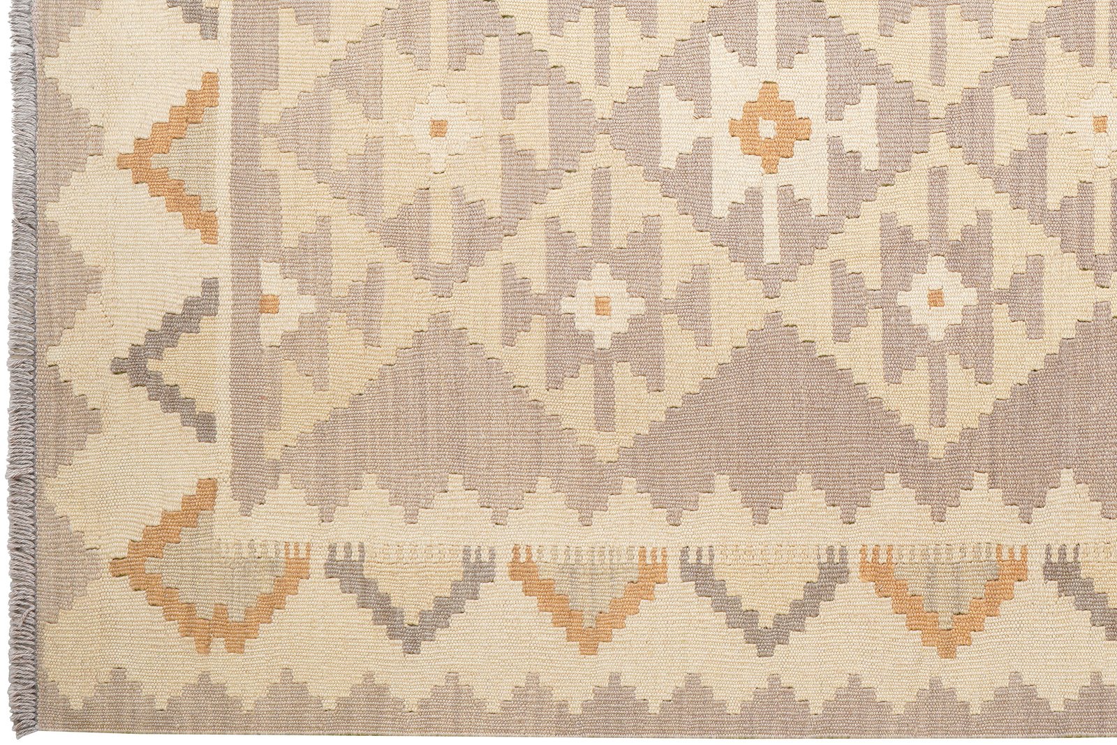 Kelim Gashgai — Handmade, 171x228 cm, Beige, 100% Virgin Wool | View 3