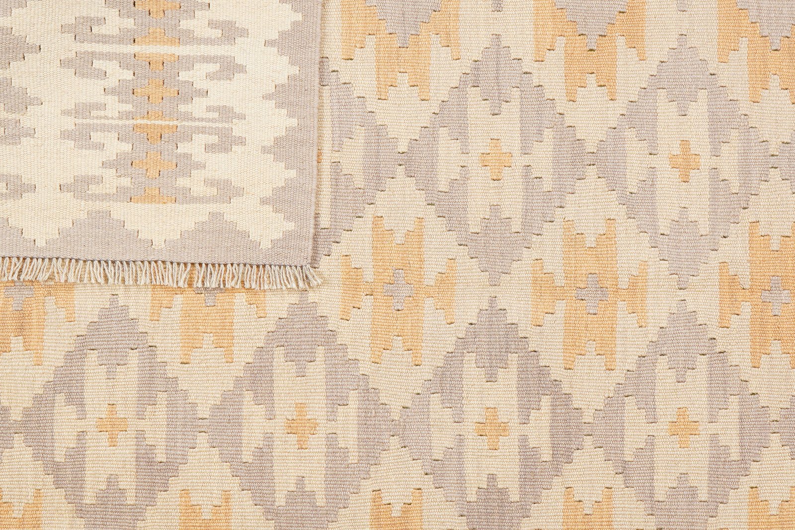Kelim Gashgai — Handmade, 171x230 cm, Grey, 100% Virgin Wool | View 6