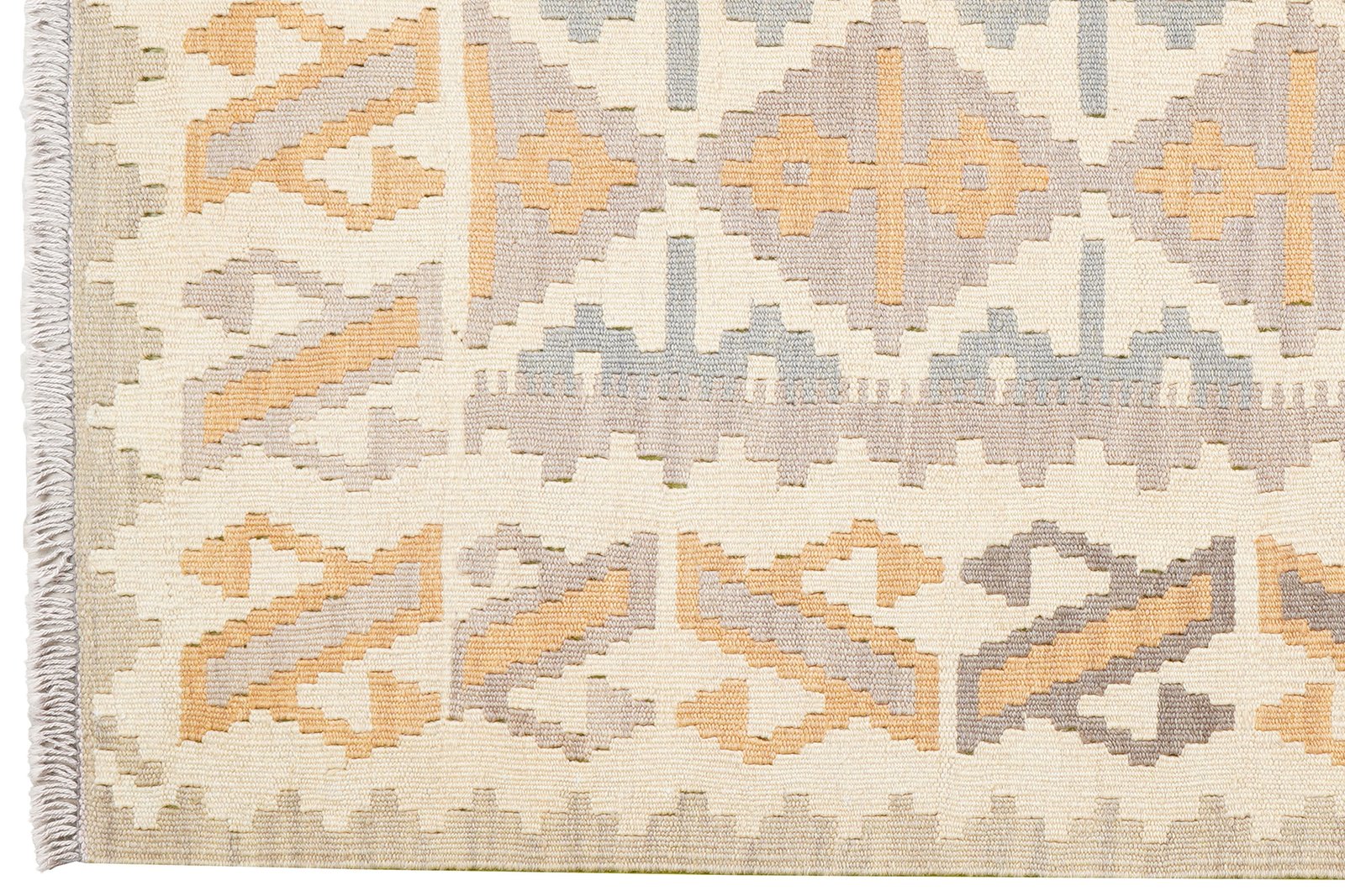 Kelim Gashgai — Handmade, 125x175 cm, Beige, 100% Virgin Wool | View 3
