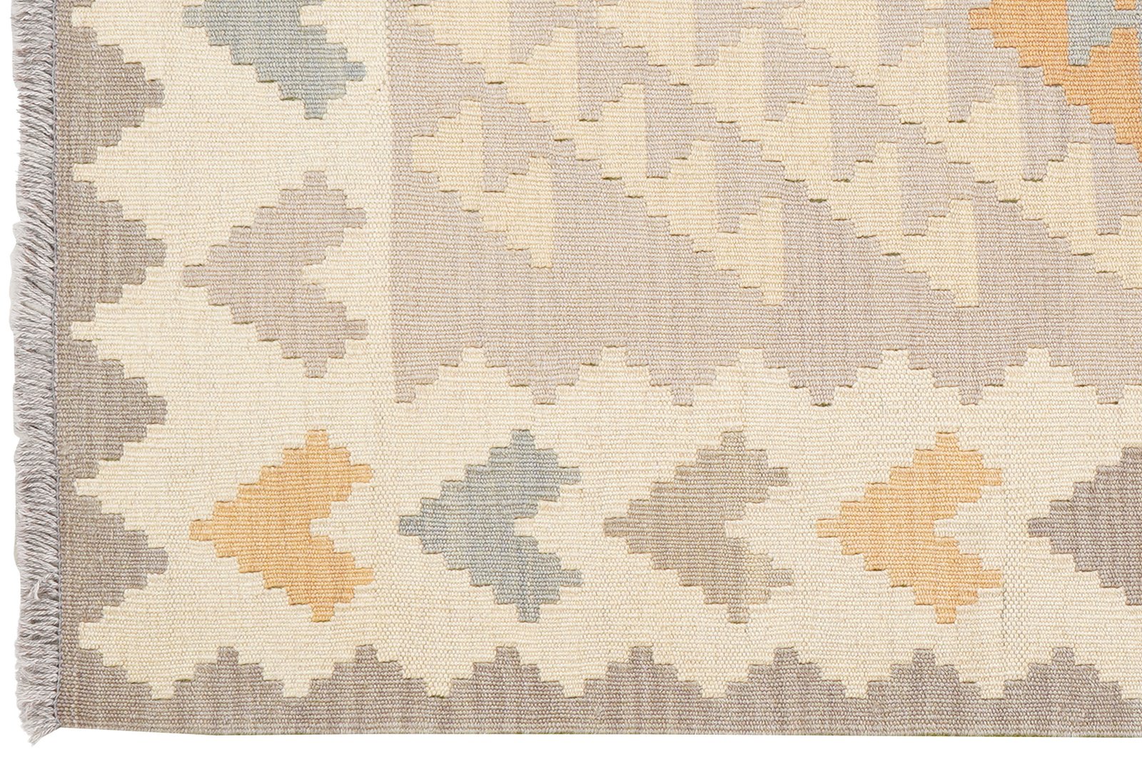Kelim Gashgai — Handmade, 100x150 cm, Grey, 100% Virgin Wool | View 3