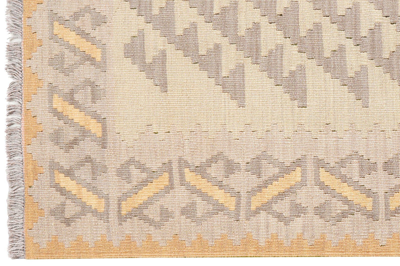 Kelim Gashgai — Handmade, 103x152 cm, Grey, 100% Virgin Wool | View 3