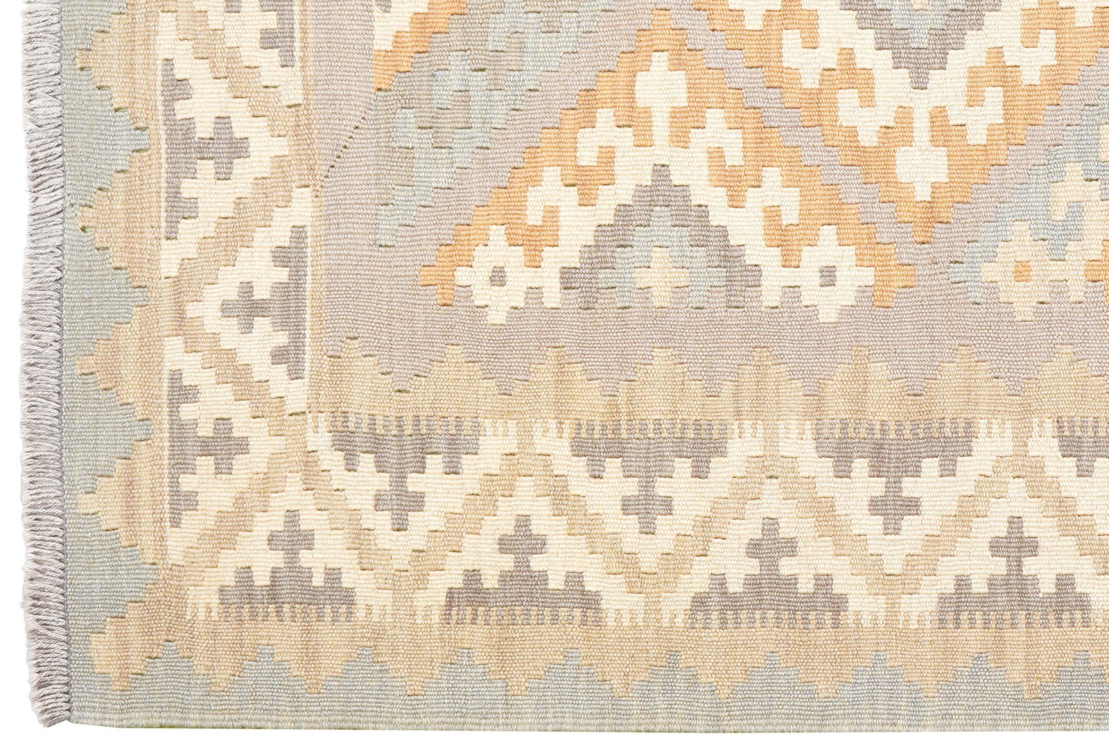 Kelim Gashgai — Handmade, 120x172 cm, Grey, 100% Virgin Wool | View 3