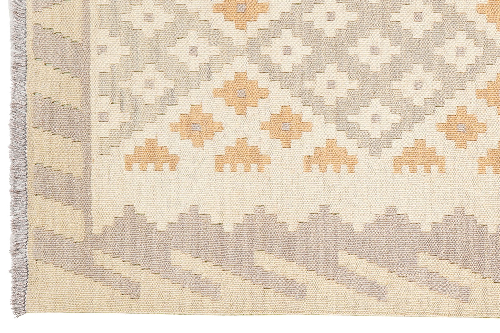 Kelim Gashgai — Handmade, 84x197 cm, Beige, 100% Virgin Wool | View 3
