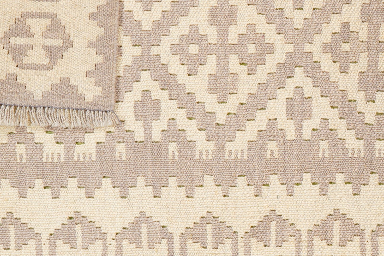 Kelim Gashgai — Handmade, 81x192 cm, Grey, 100% Virgin Wool | View 6