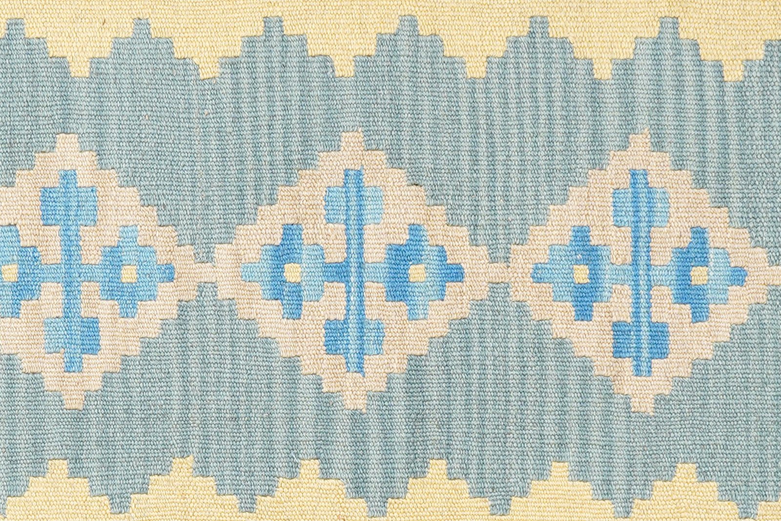 Kelim Gashgai — Handmade, 65x236 cm, Blue, 100% Virgin Wool | View 5