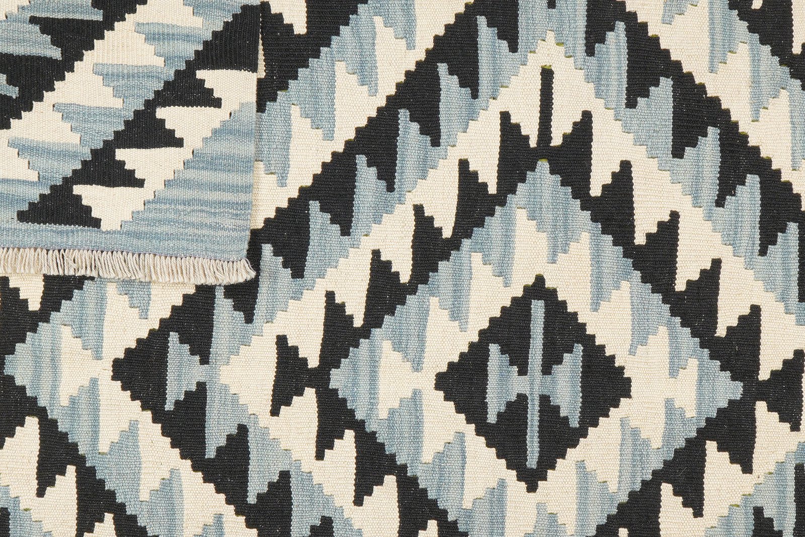 Kelim Gashgai — Handmade, 160x198 cm, Beige, 100% Virgin Wool | View 6