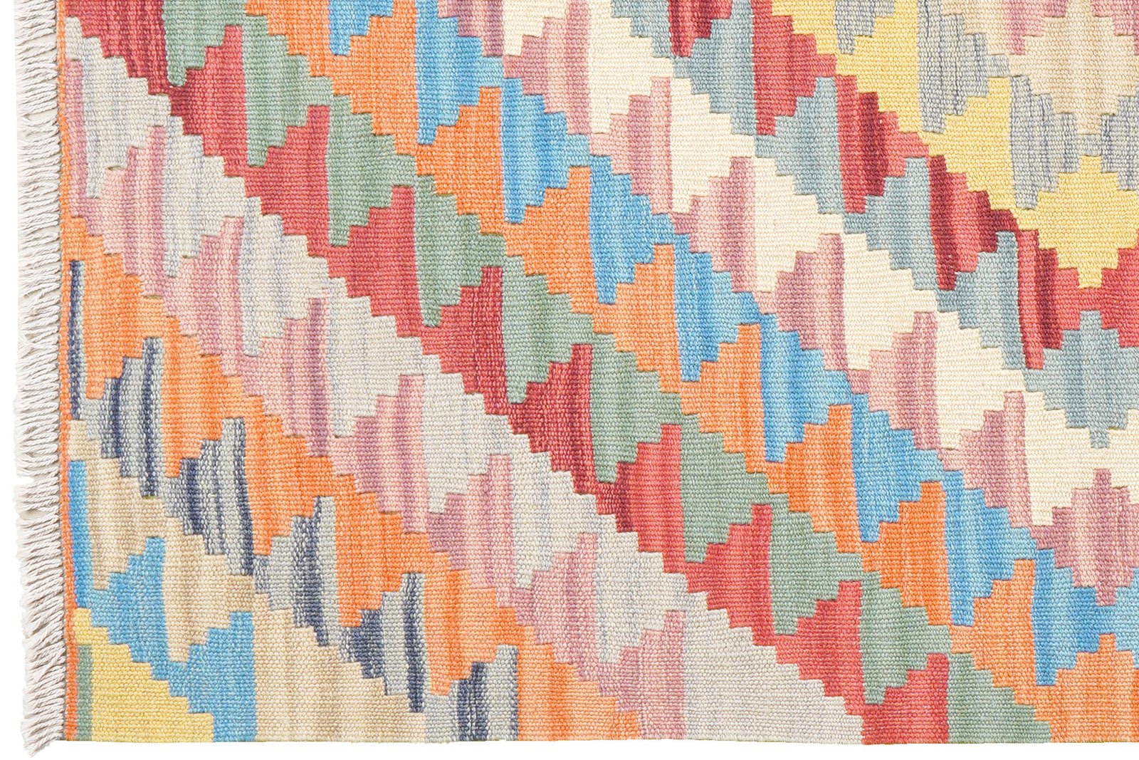 Kelim Gashgai — Handmade, 105x145 cm, Multicolor, 100% Virgin Wool | View 3