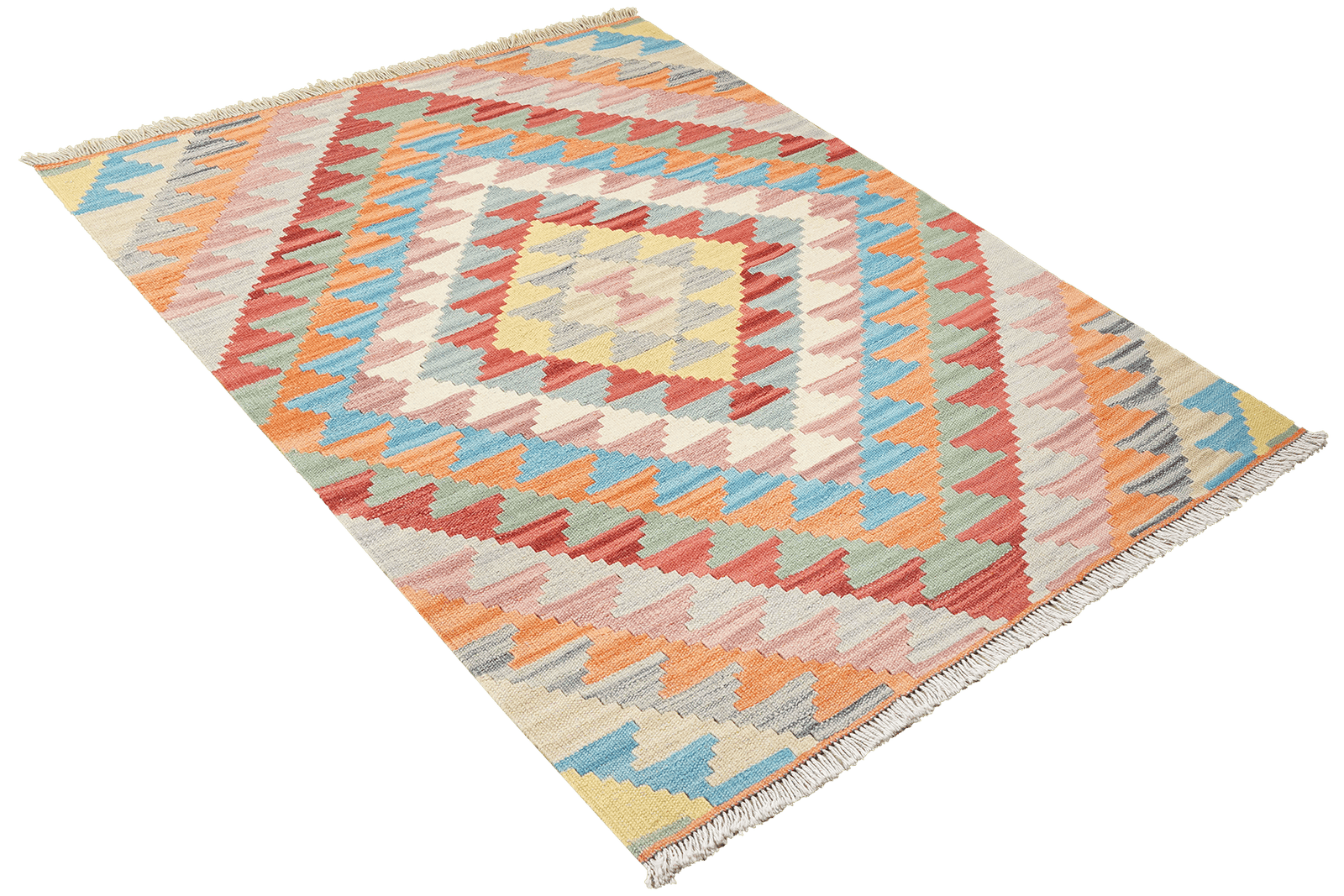 Kelim Gashgai — Handmade, 105x145 cm, Multicolor, 100% Virgin Wool | View 4