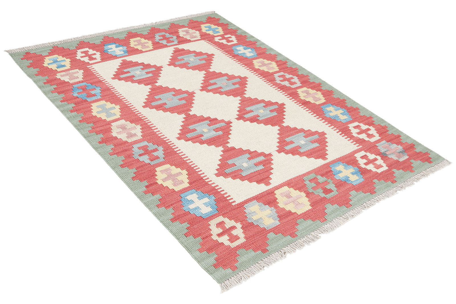 Kelim Gashgai — Handmade, 82x136 cm, Beige, 100% Virgin Wool | View 4
