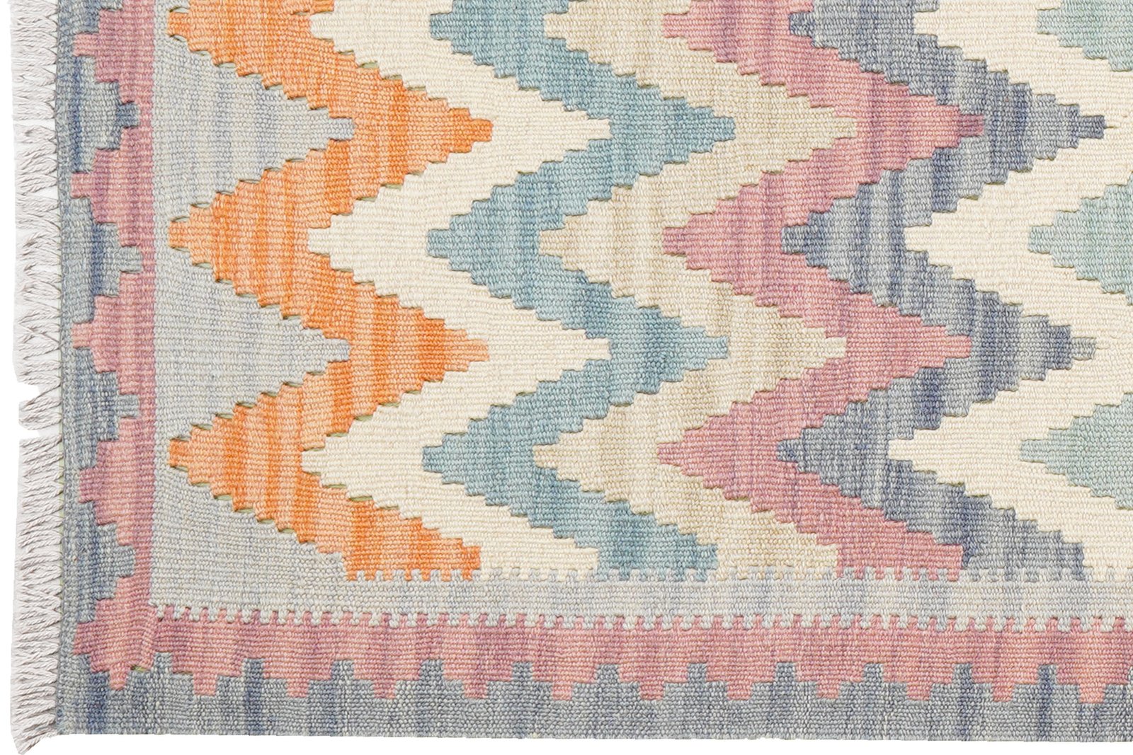 Kelim Gashgai — Handmade, 87x186 cm, Multicolor, 100% Virgin Wool | View 3