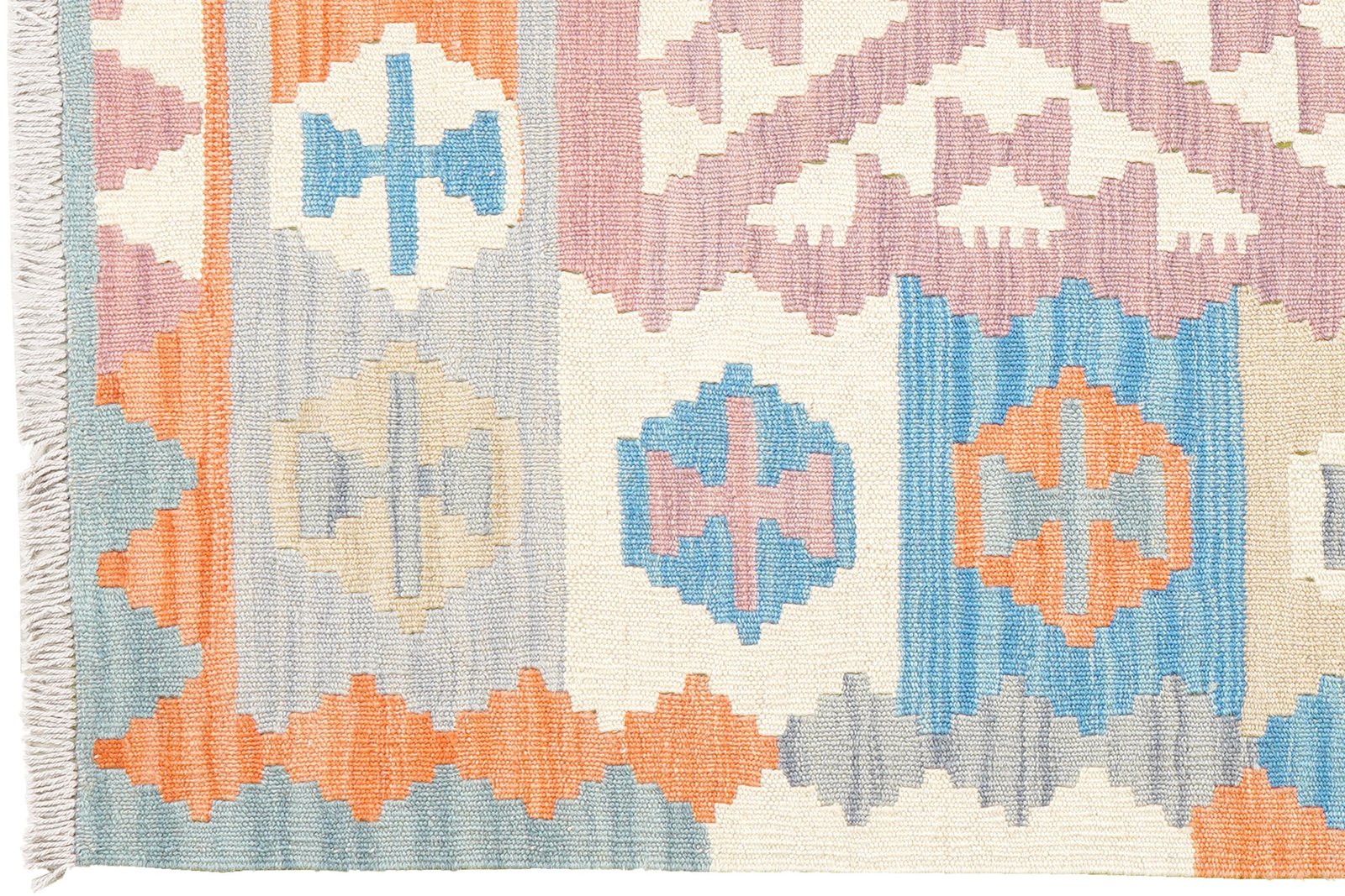 Kelim Gashgai — Handmade, 105x152 cm, Pink, 100% Virgin Wool | View 3
