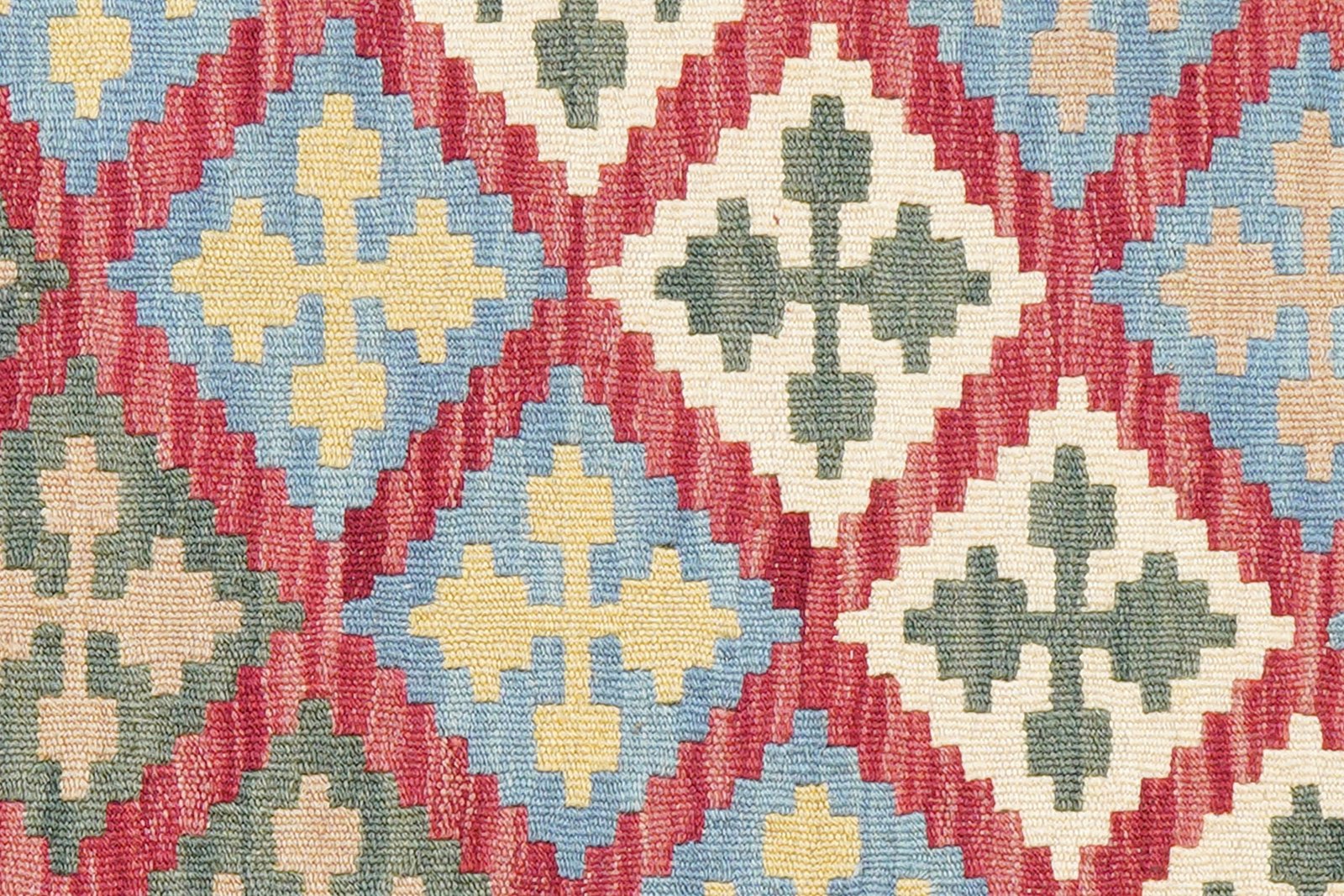 Kelim Gashgai — Handmade, 108x147 cm, Red, 100% Virgin Wool | View 5
