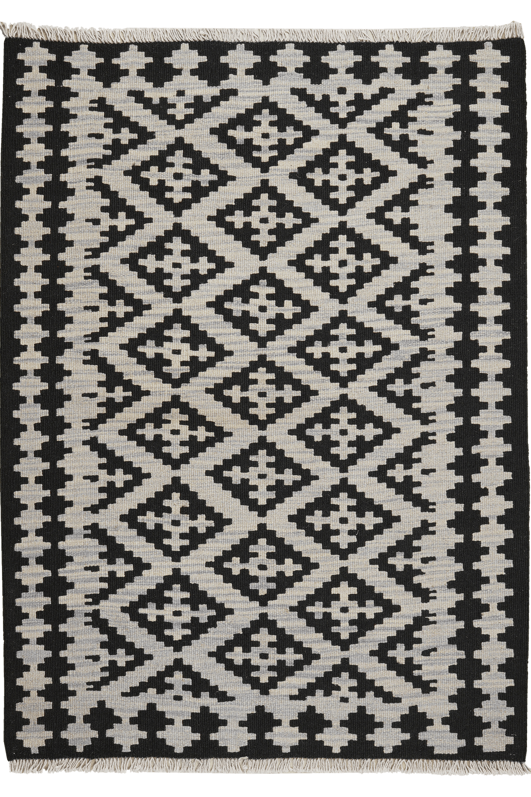 Kelim Gashgai — Handmade, 103x144 cm, Beige, 100% Virgin Wool | Main view