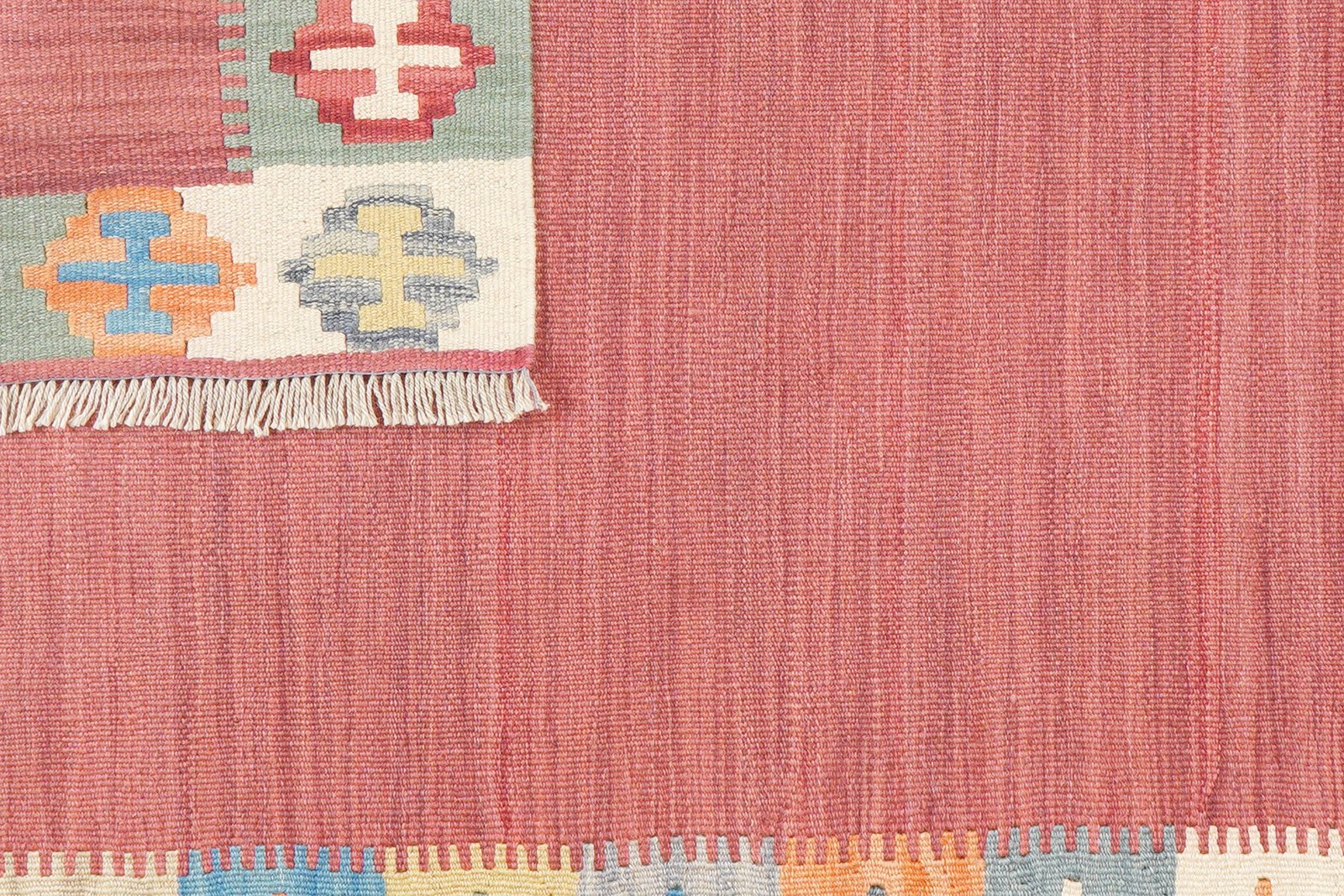 Kelim Gashgai — Handmade, 102x150 cm, Red, 100% Virgin Wool | View 6