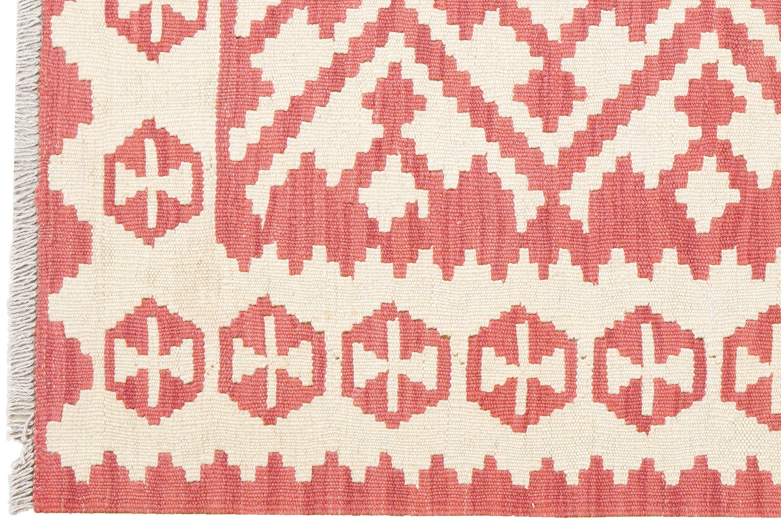 Kelim Gashgai — Handgefertigt, 142x106 cm, Beige, 100% Virgin Wool | View 4