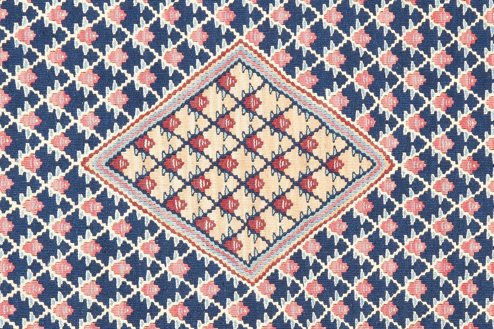 Kelim Senneh — Handmade, 99x159 cm, Blue, 100% Virgin Wool | View 5