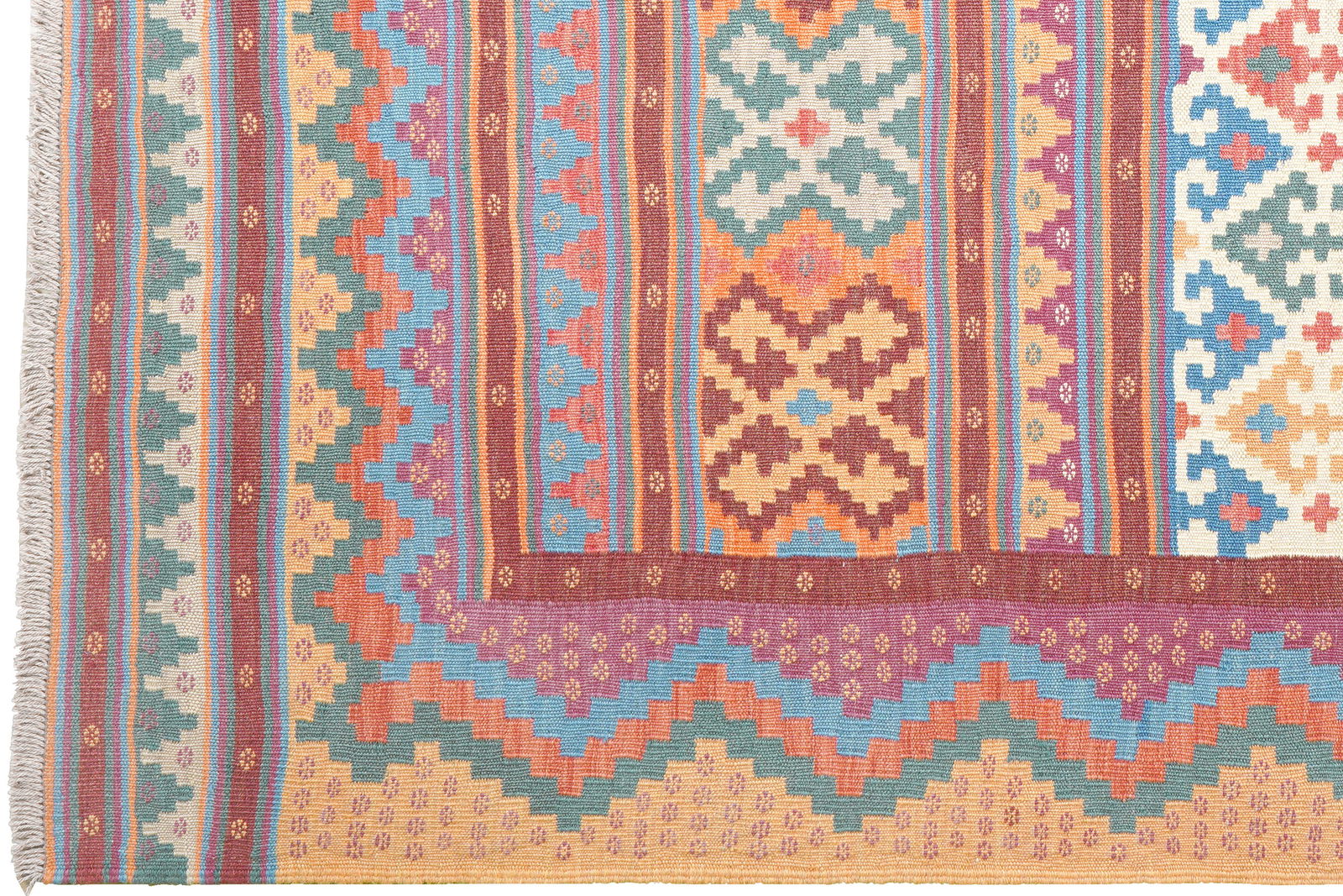 Sumak Sirdjan — Handgefertigt, 225x156 cm, Bunt, 100% Virgin Wool | View 4