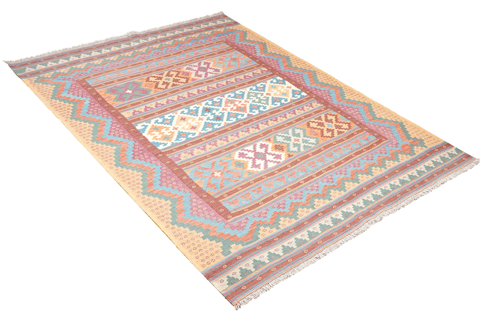 Sumak Sirdjan — Handmade, 156x225 cm, Multicolor, 100% Virgin Wool | View 4