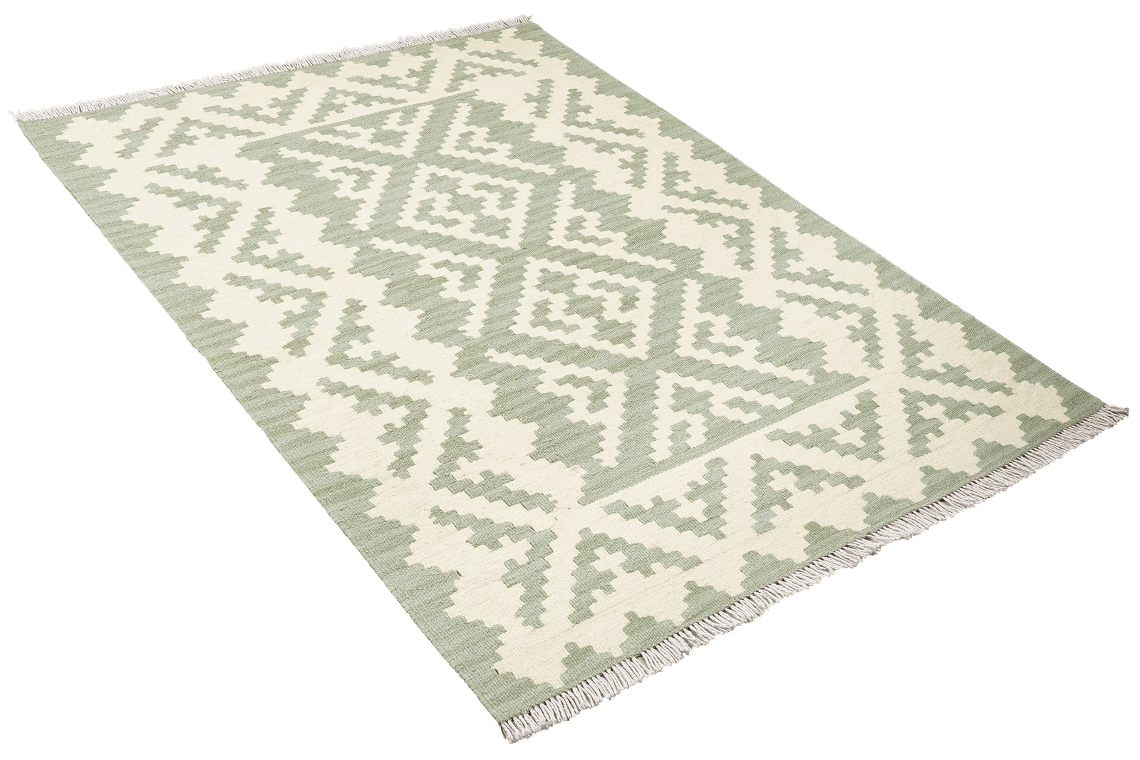Kelim Gashgai — Handmade, 104x149 cm, Beige, 100% Virgin Wool | View 4