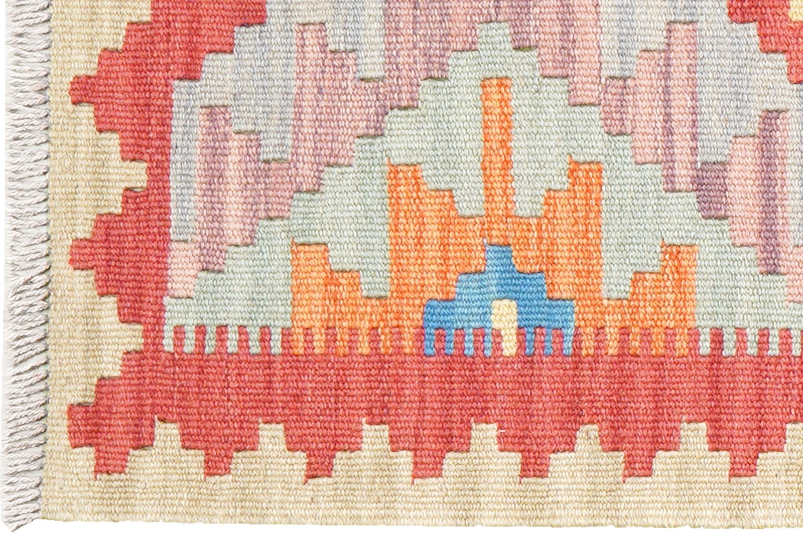 Kelim Gashgai — Handmade, 56x192 cm, Beige, 100% Virgin Wool | View 3