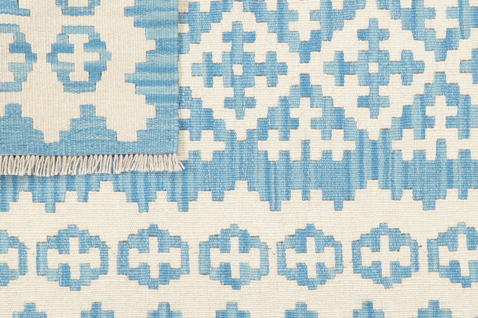 Kelim Gashgai — Handgefertigt, 197x78 cm, Beige, 100% Virgin Wool | View 6