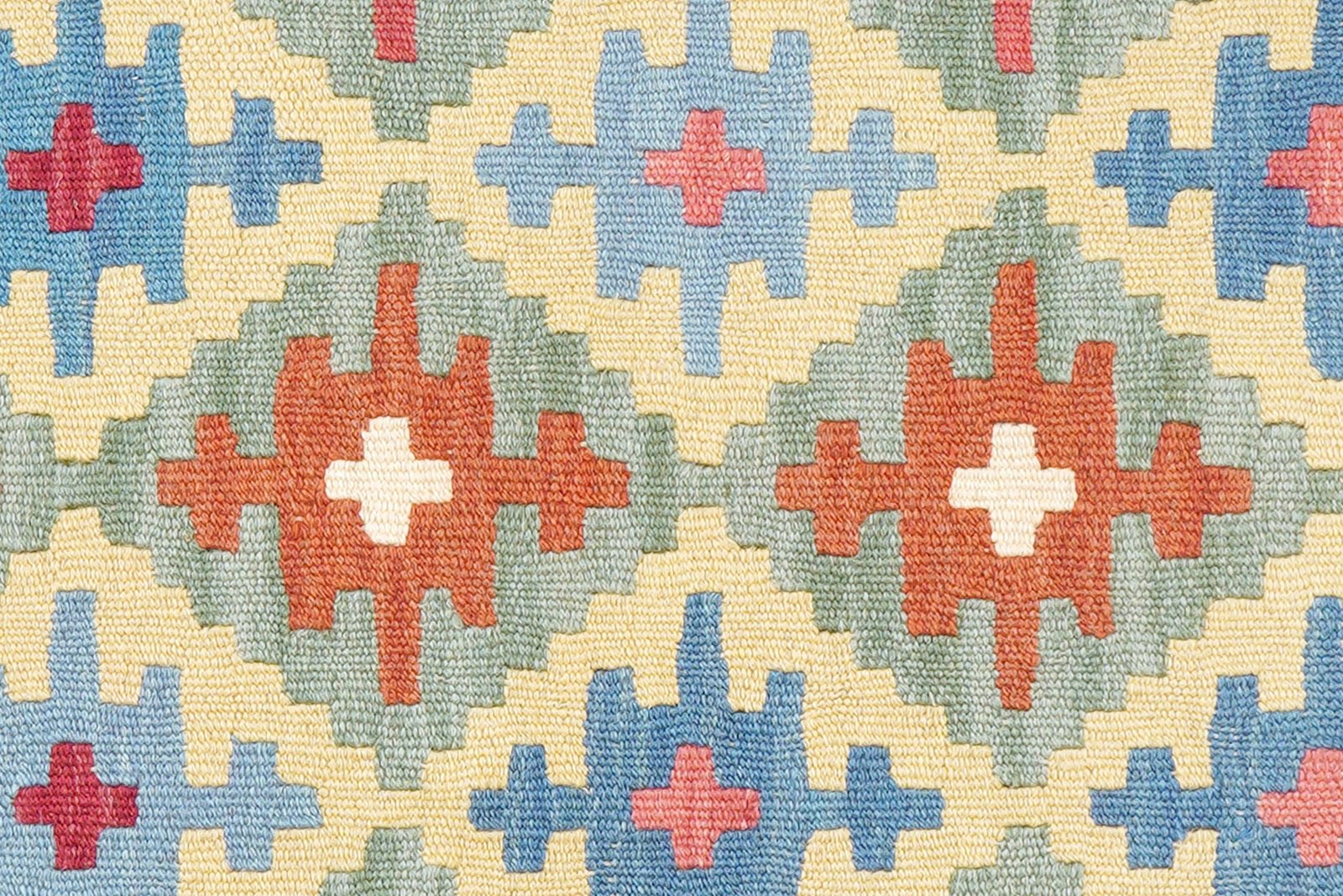 Kelim Gashgai — Handmade, 103x148 cm, Orange, 100% Virgin Wool | View 5